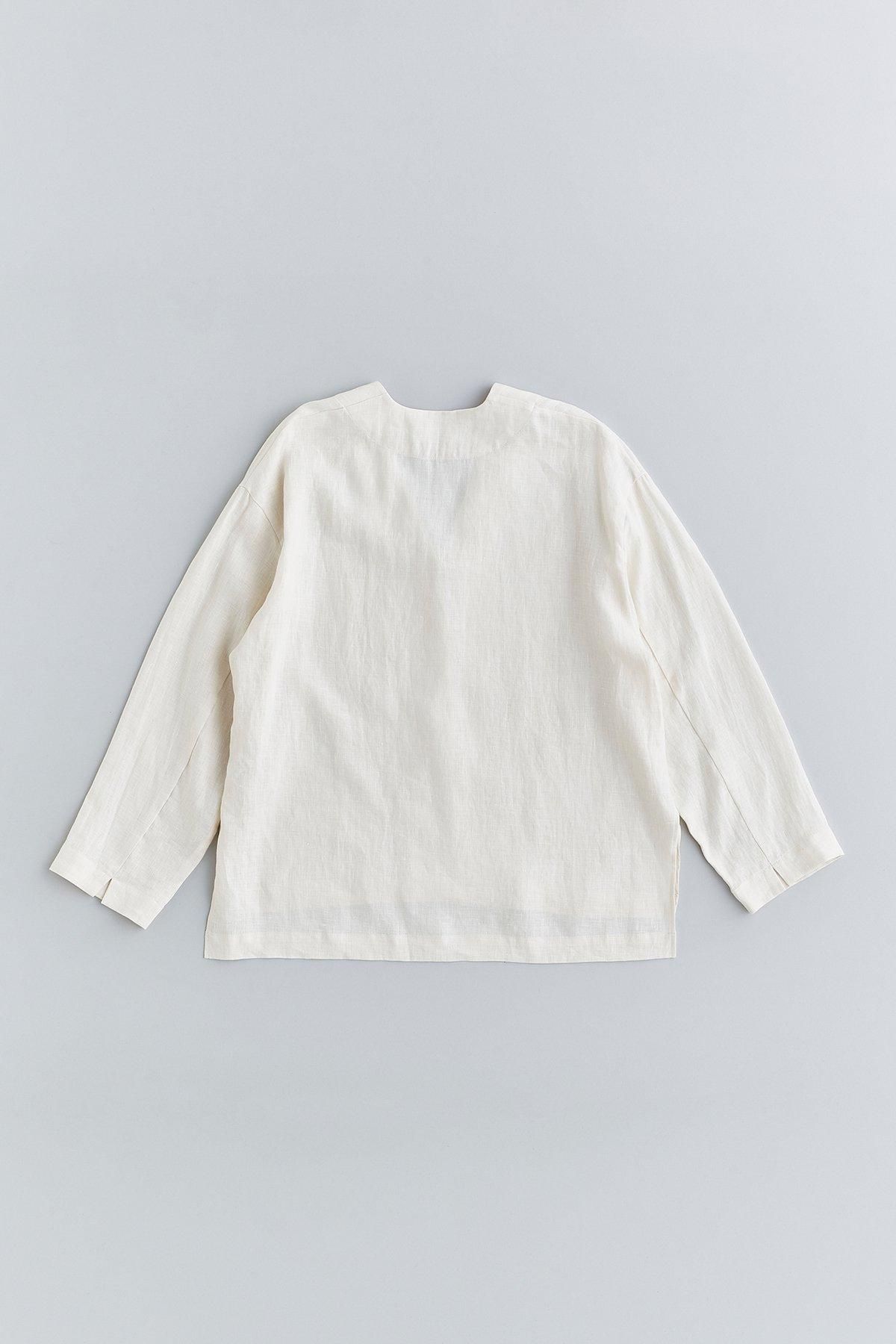 atelier naruse linen shirt cardigan リネンシャツカーディガン 定価20350円 na-t02002 ブラウス シャツ ベージュ レディース アトリエナルセ【中古】5-0402M∞ atelier naruse linen shirt cardigan リネンシャツカーディガン