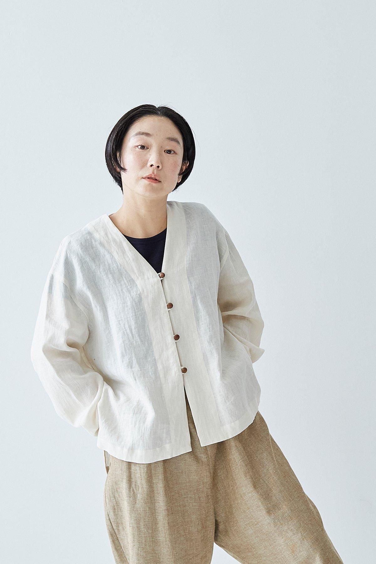 linen shirt cardigan - atelier naruse｜Online store｜the an