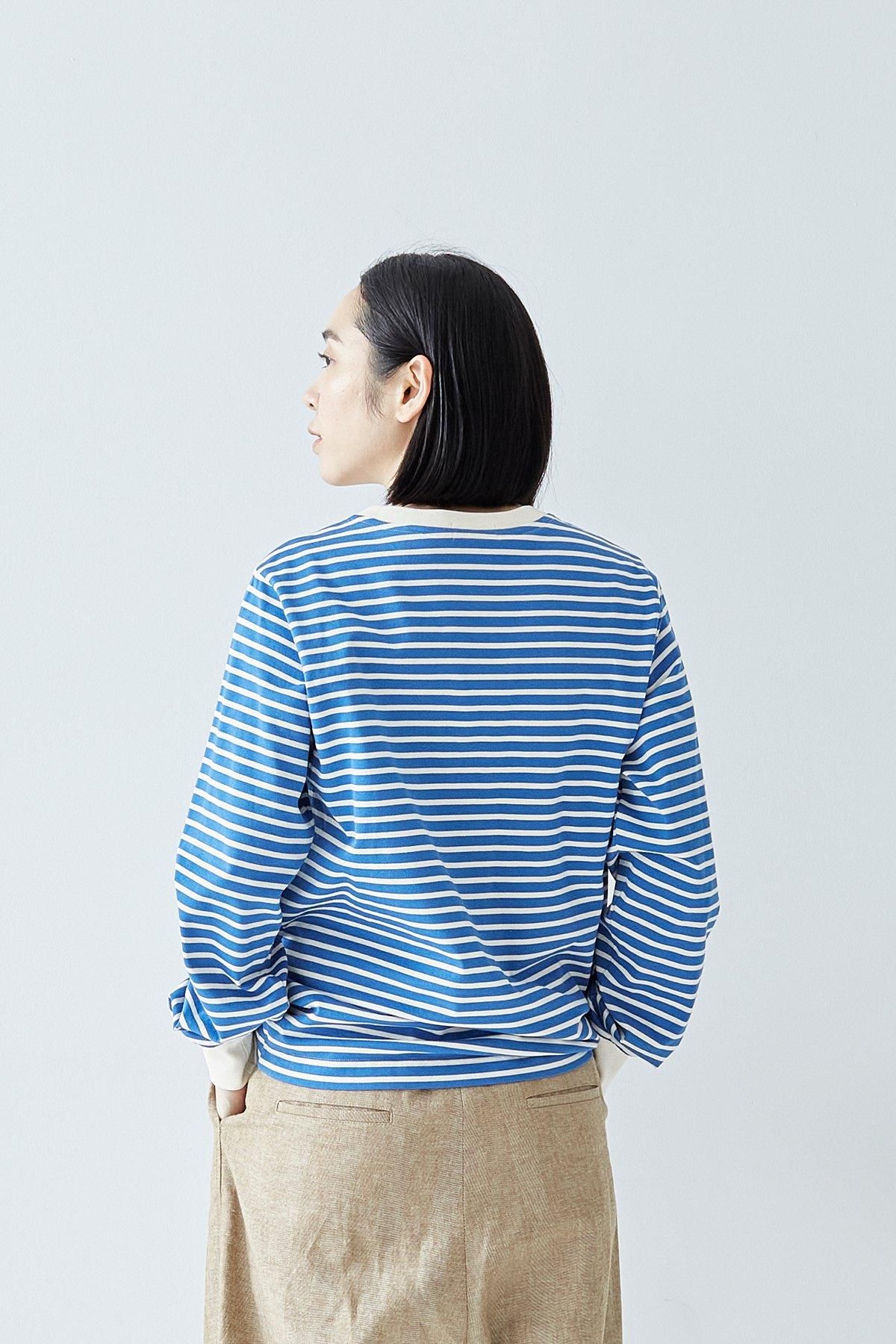 cotton border cut&sewn（long sleeves） - atelier naruse
