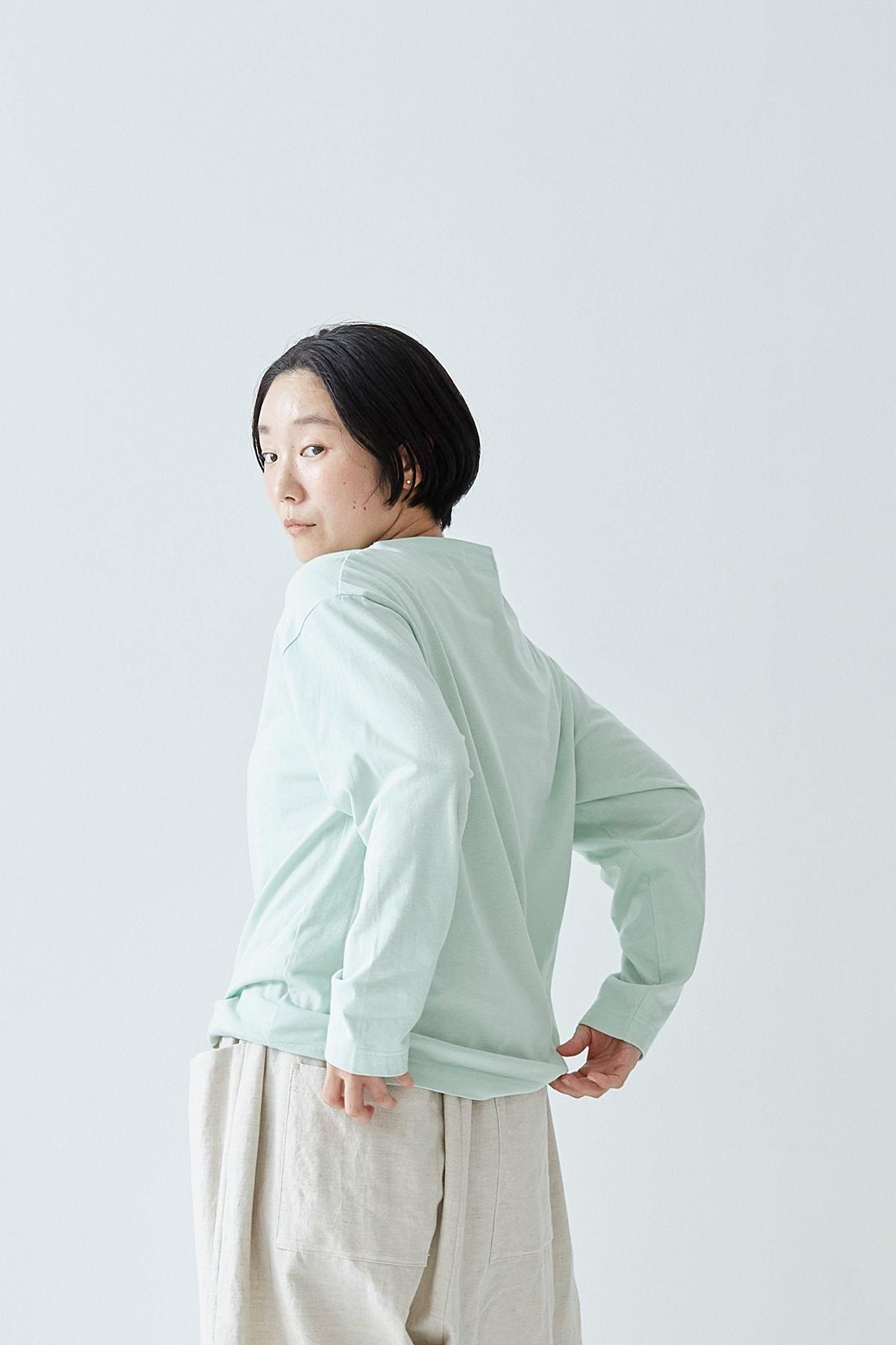 cotton high-neck cut&sewn（long sleeves） - atelier naruse