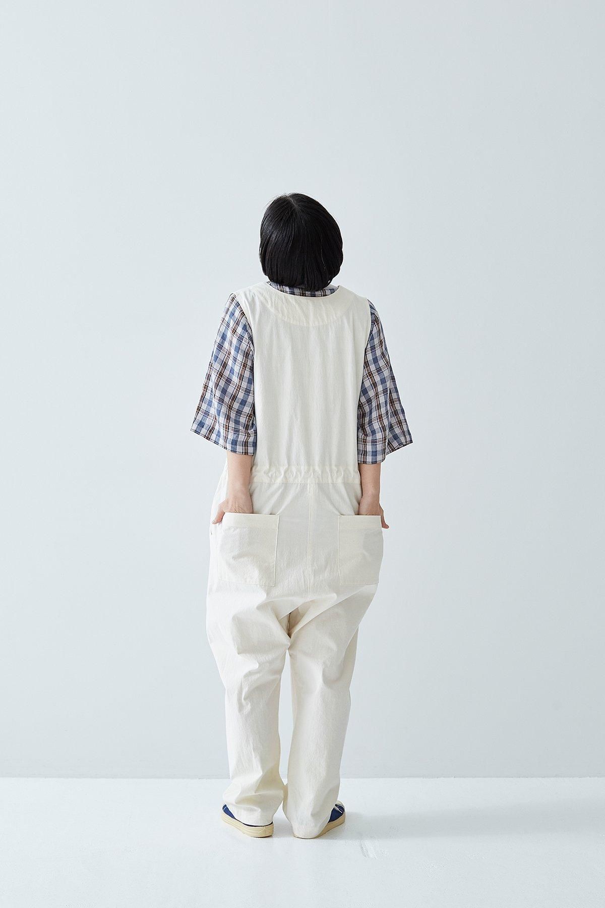 vintage buff cotton overalls - atelier naruse｜Online store