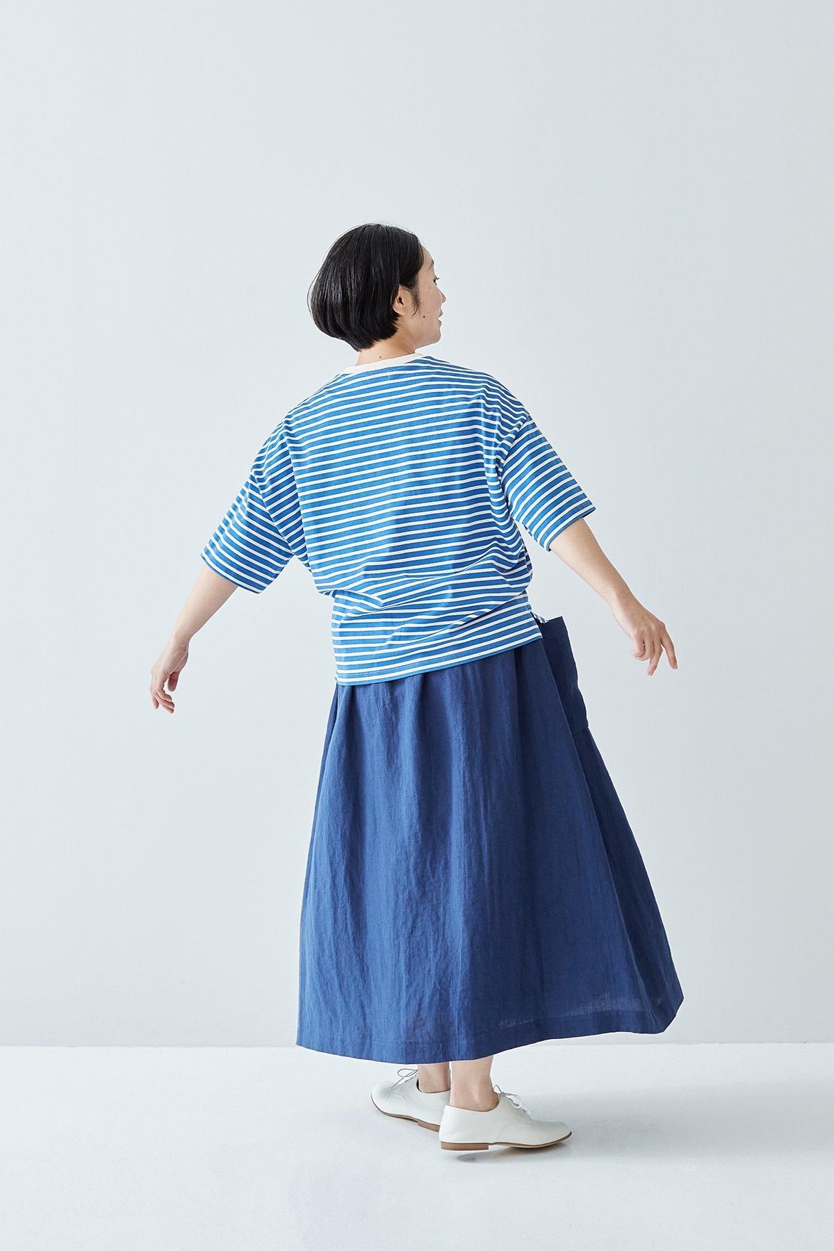 cotton border cut&sewn（short sleeves） - atelier naruse｜Online