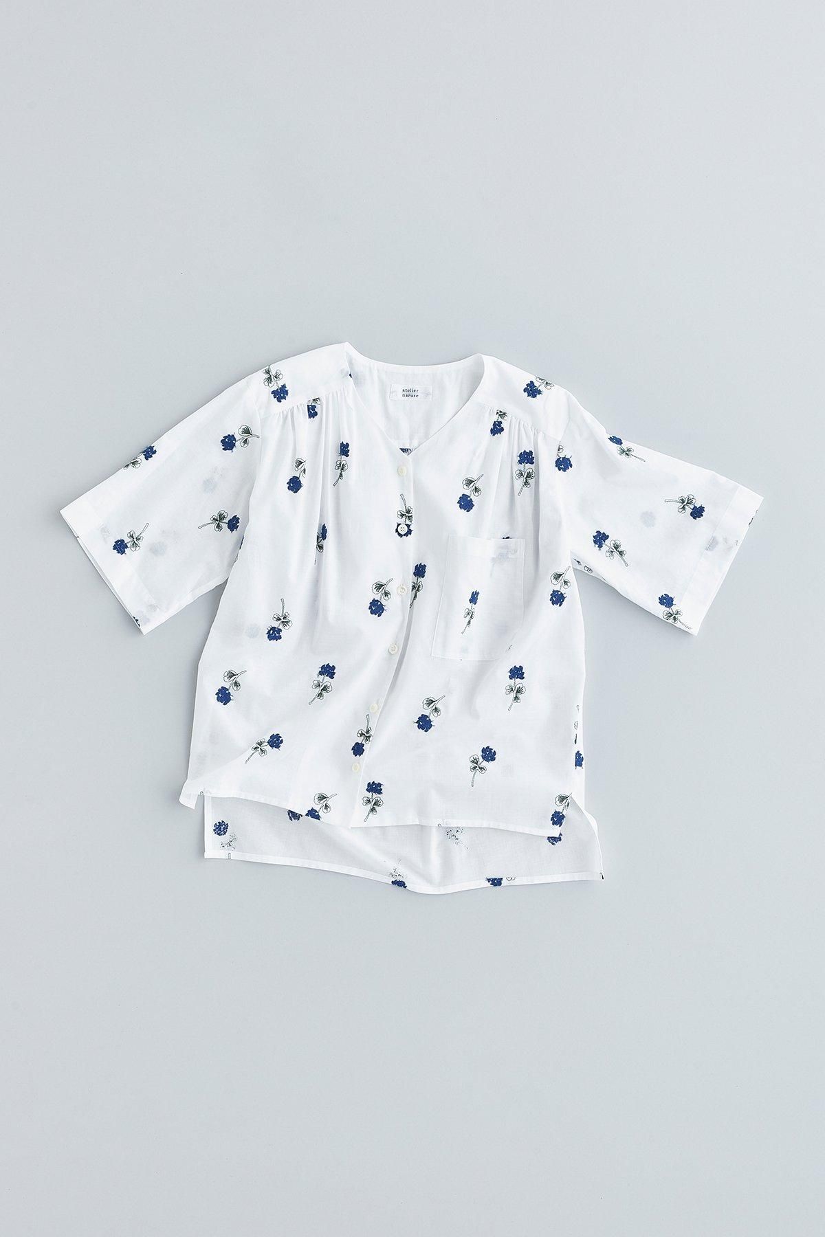 DARUMA × atelier naruse｜cotton ~Garden~ blouse - atelier