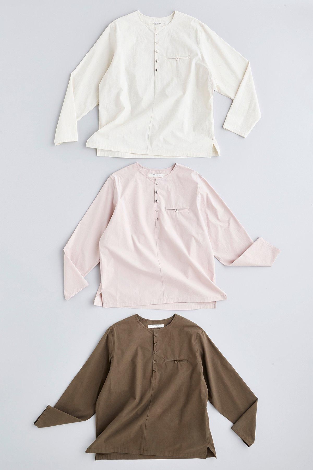 cotton henry neck shirt - atelier naruse｜Online store｜the an