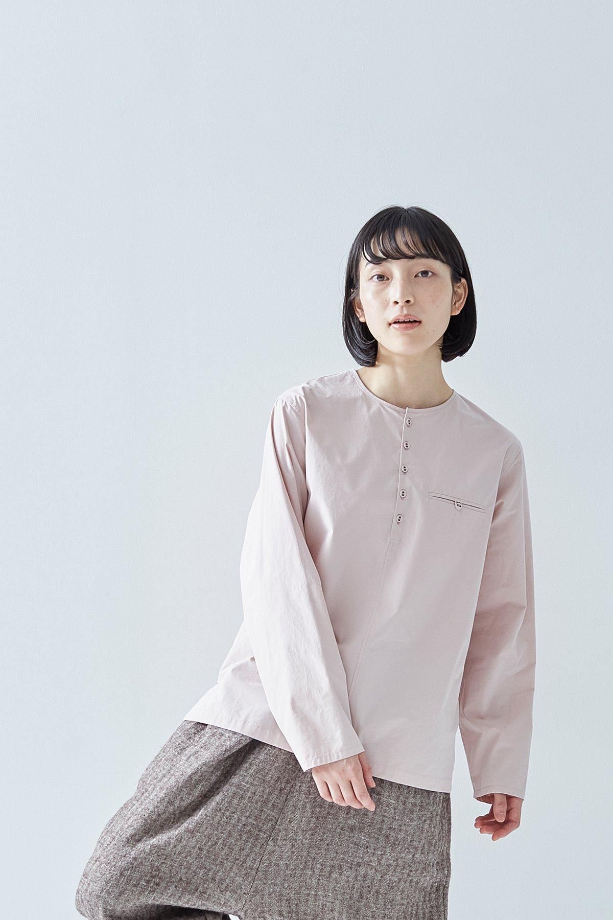 cotton henry neck shirt - atelier naruse｜Online store｜the an