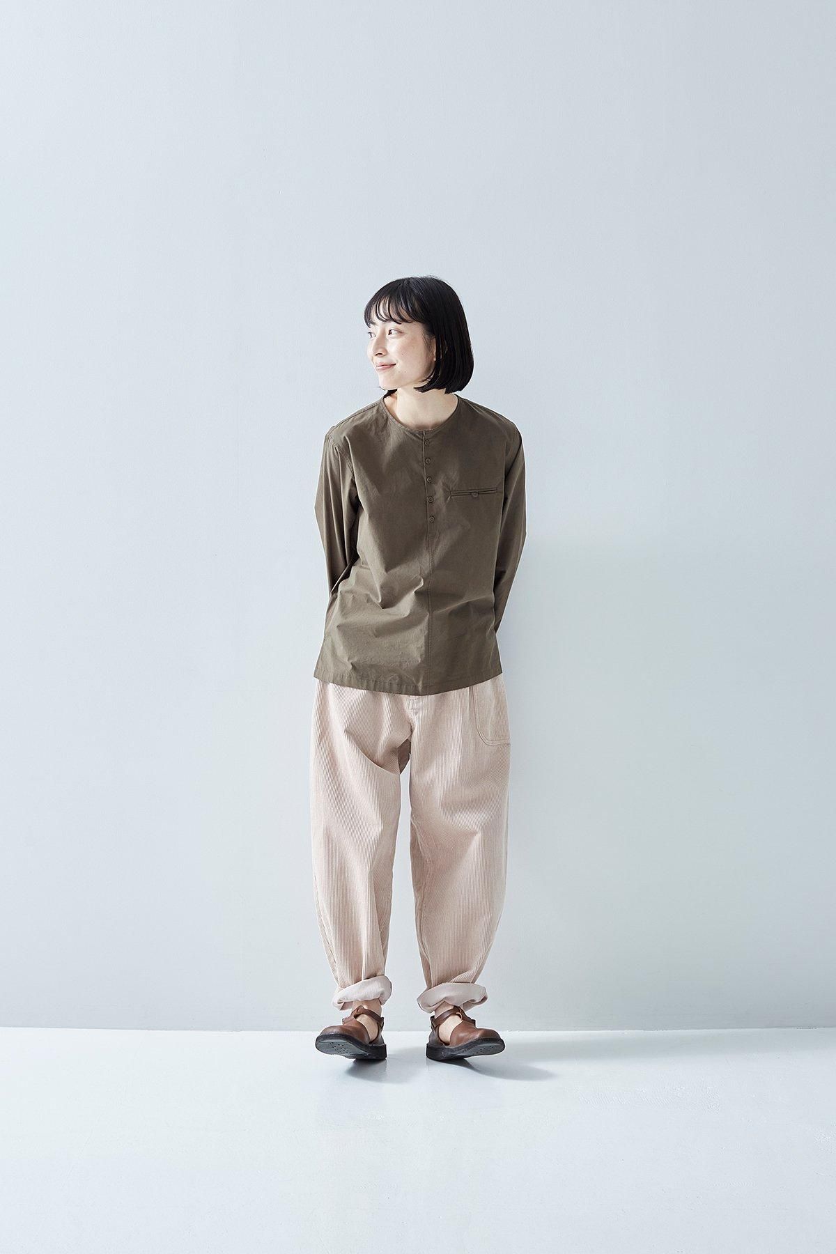 cotton henry neck shirt - atelier naruse｜Online store｜the an
