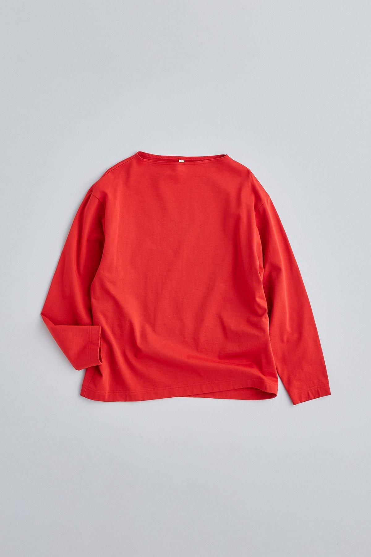 basque cotton boat high-neck cut&sew - atelier naruse