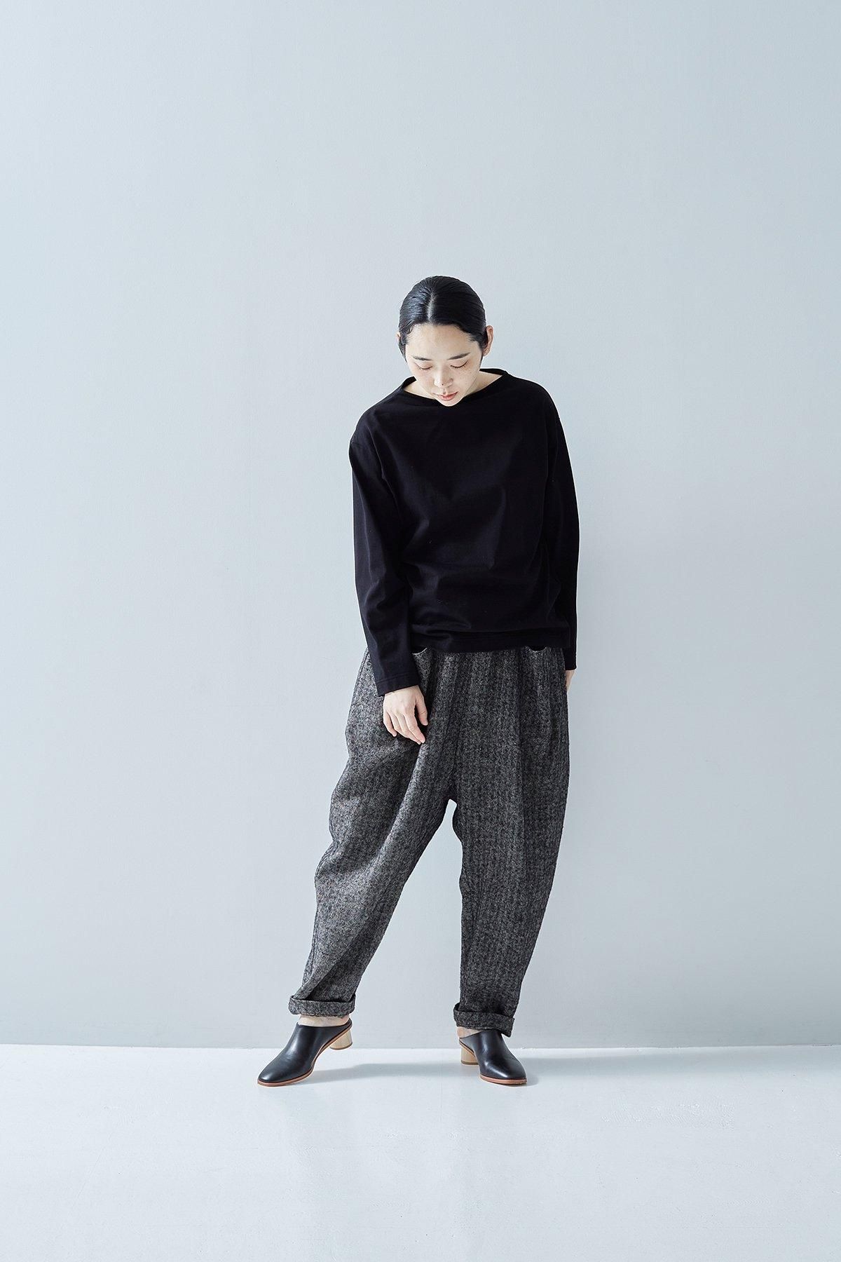 basque cotton boat high-neck cut&sew - atelier naruse