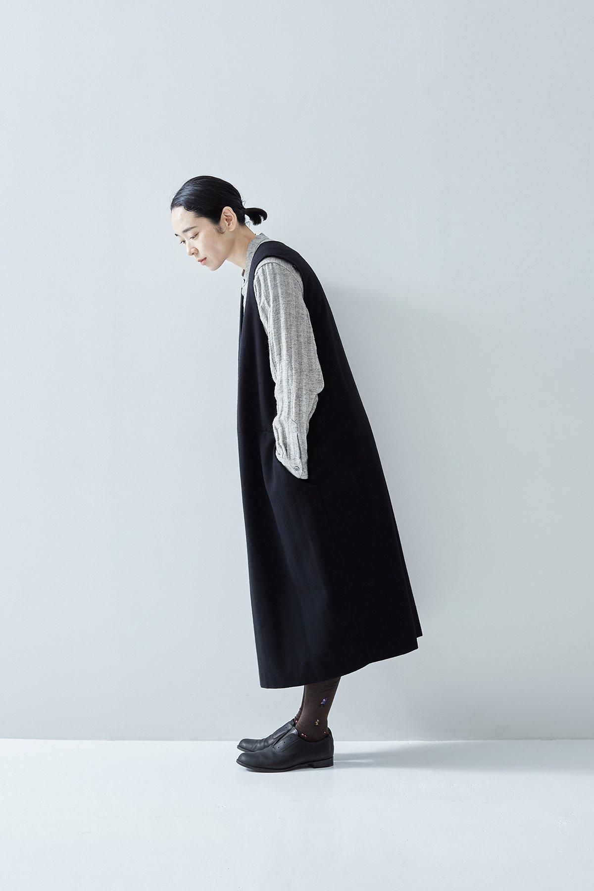 玄関先迄納品 cotton&wool herring-bone jumper skirt - atelier naruse トップス