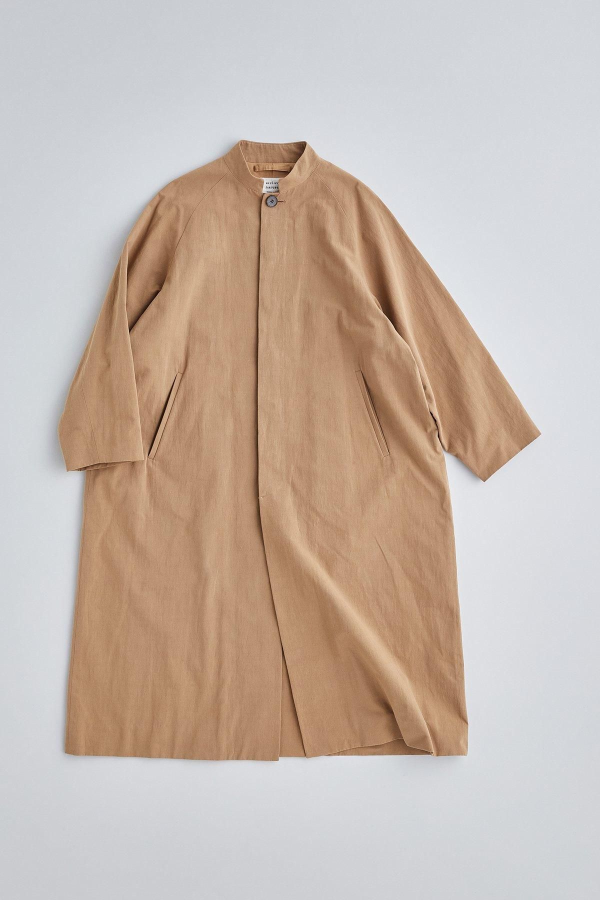 cotton-hemp stand collar coat - atelier naruse｜Online store