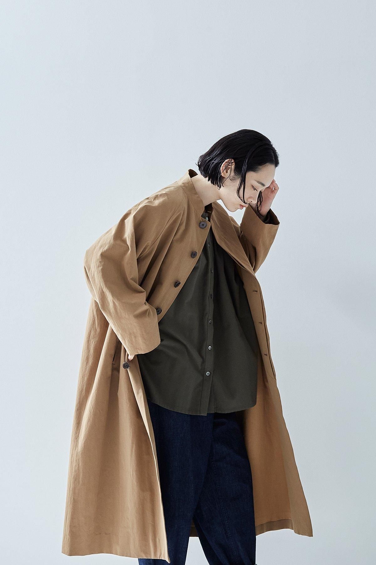 cotton-hemp stand collar coat - atelier naruse|Online store cotton-hemp stand collar coat - atelier naruse|Online store