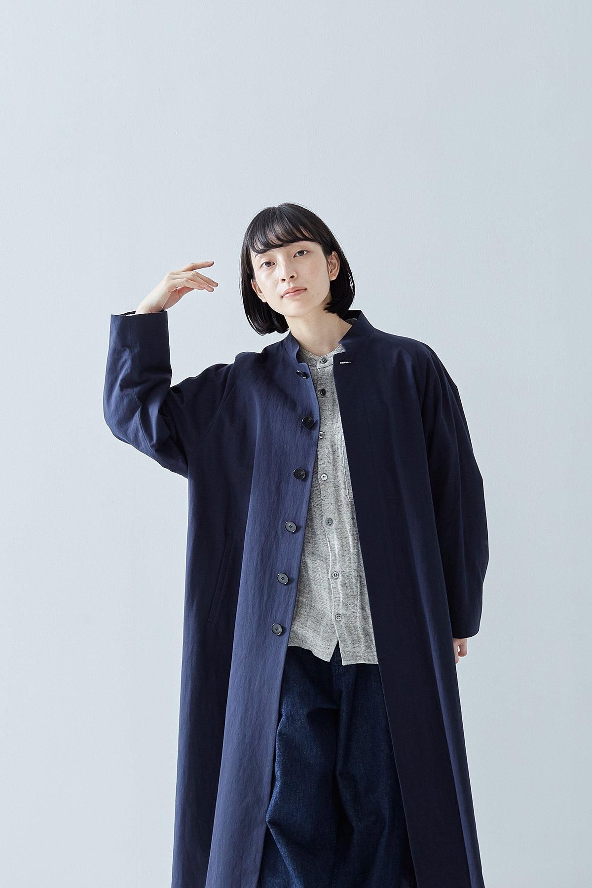 cotton-hemp stand collar coat - atelier naruse|Online store cotton-hemp stand collar coat - atelier naruse|Online store