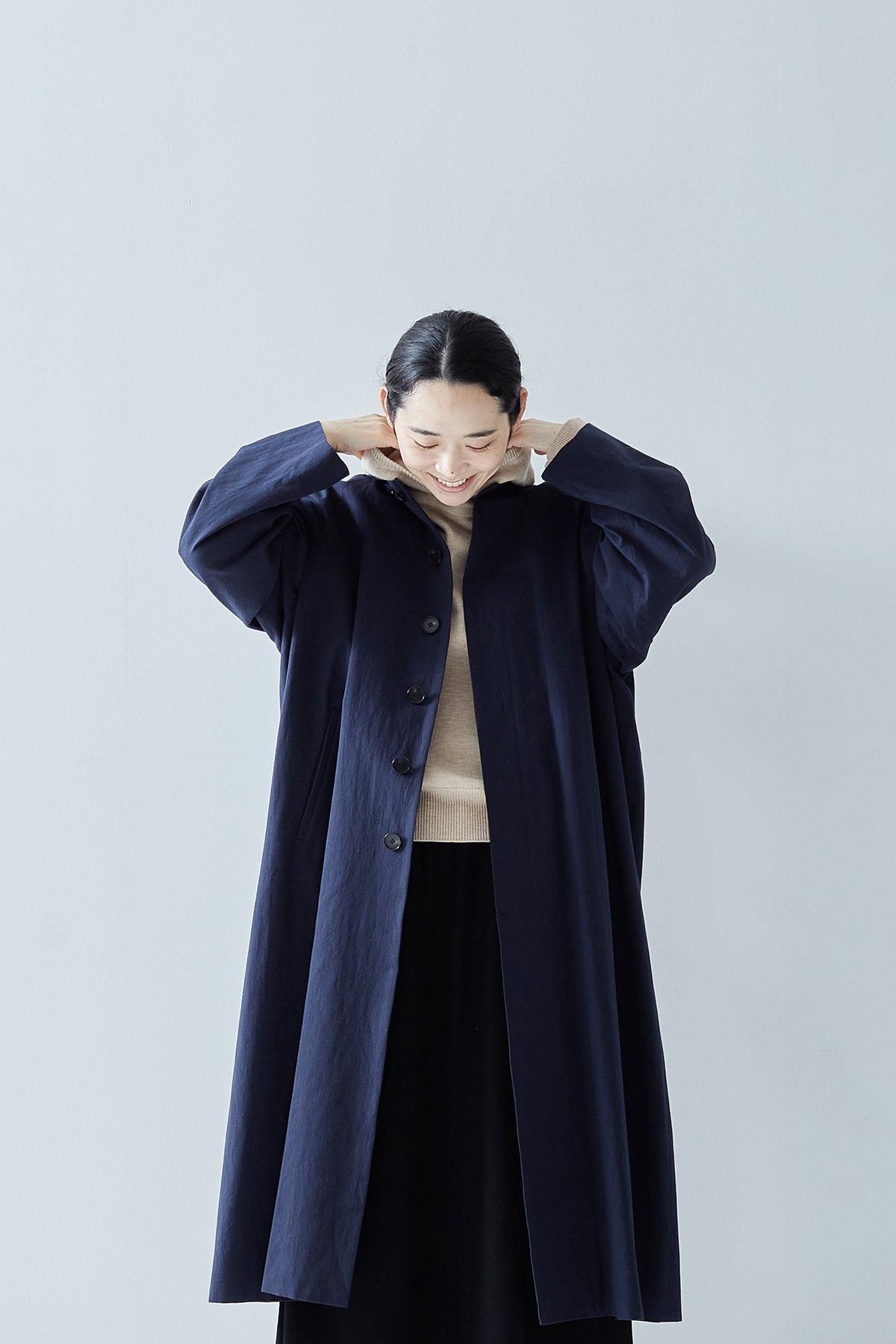 cotton-hemp stand collar coat - atelier naruse｜Online store