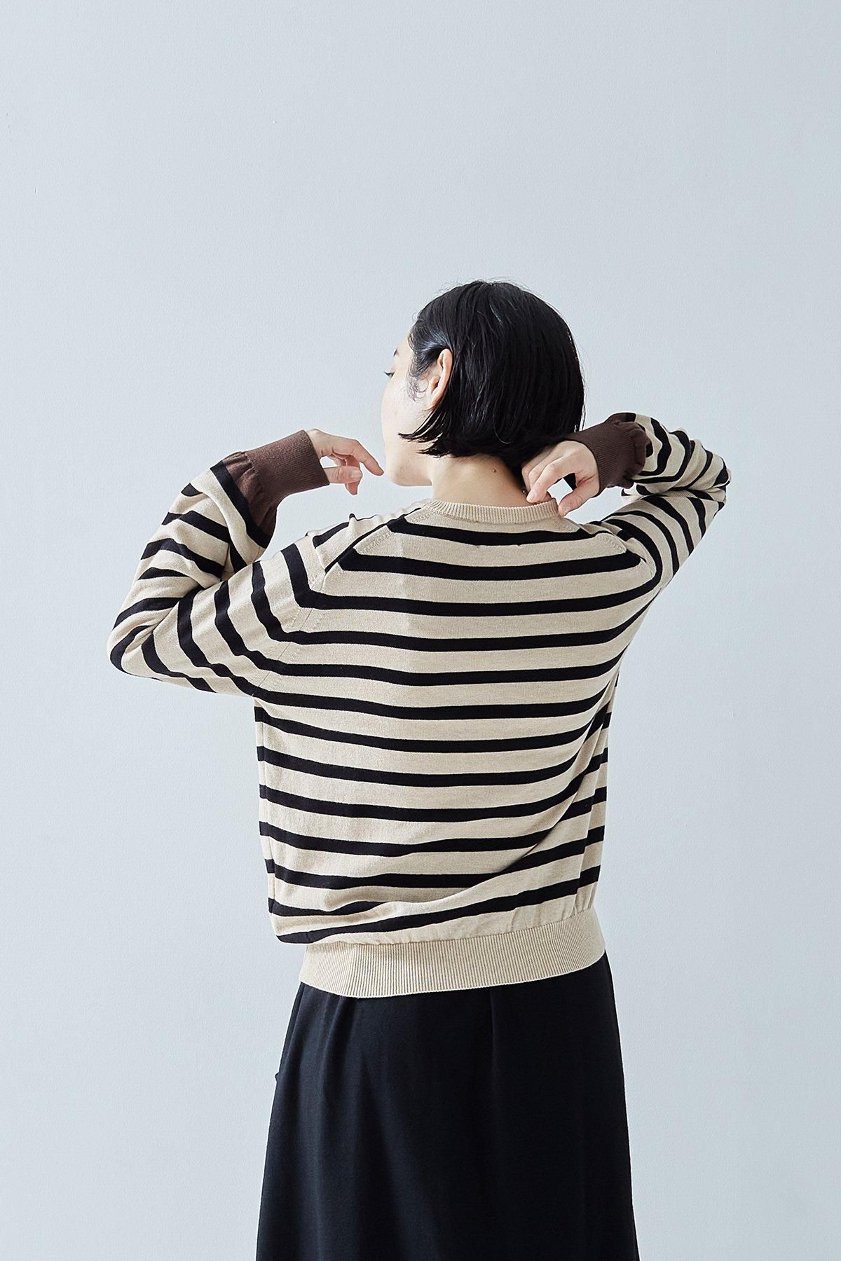 cotton wool border knit - atelier naruse｜Online store｜the an