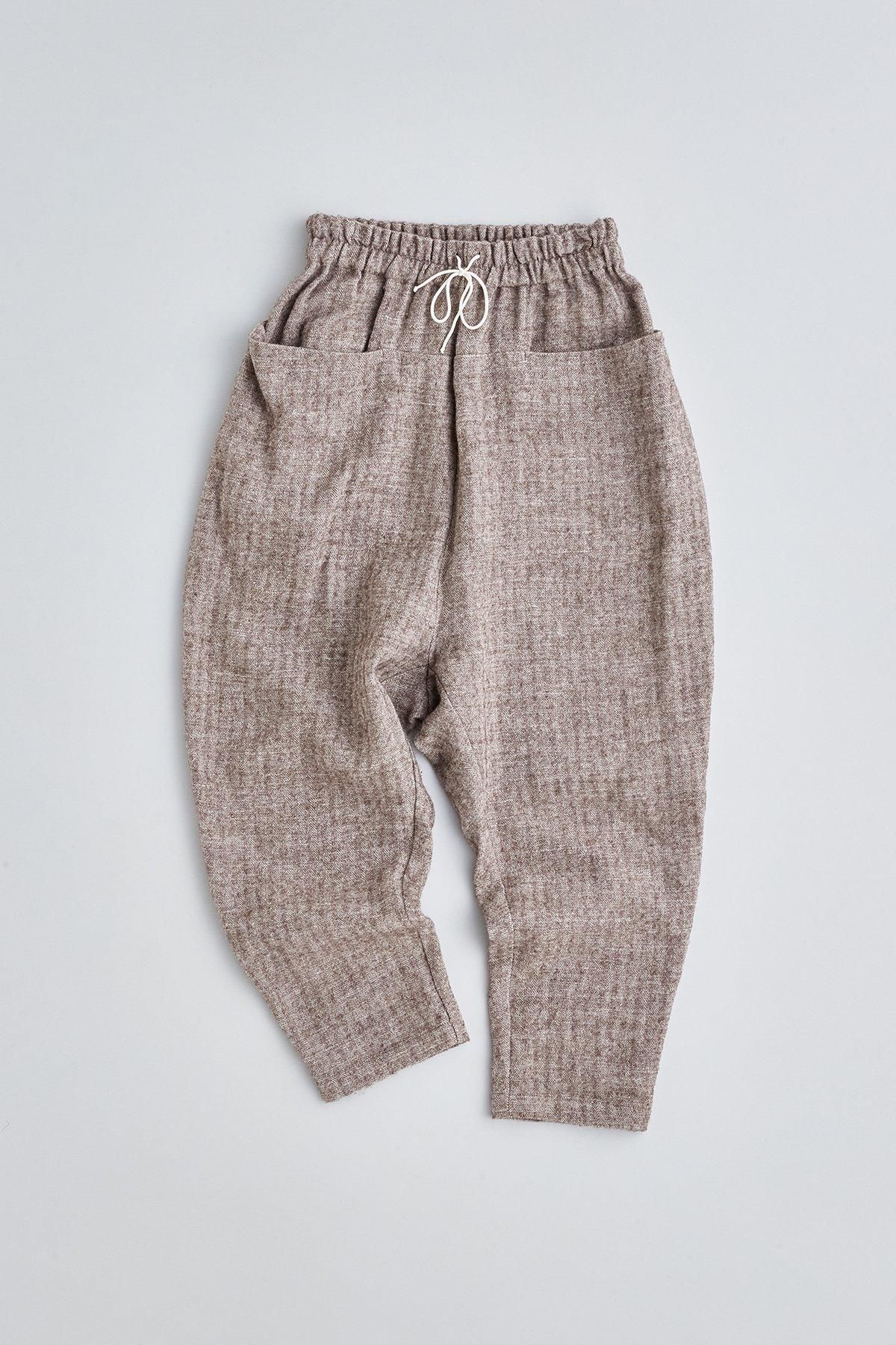 shetland wool linen sarrouel pants - atelier naruse｜Online