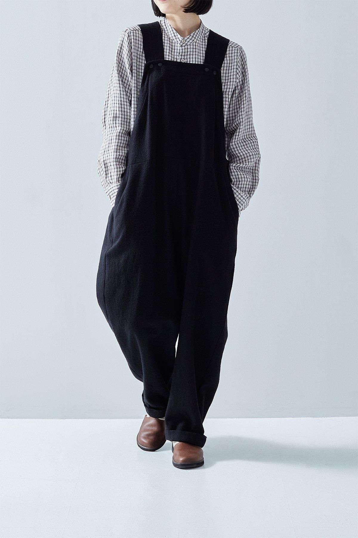 アトリエナルセ　atelier naruse リネンサロペット　オーバーオール cotton wool overalls-pants - atelier naruse｜Online store