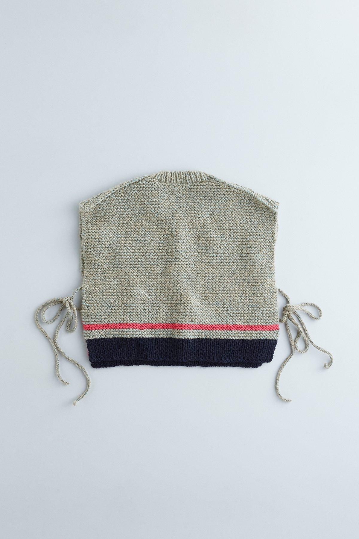 maquimalo マキマロ☆ Hand knit Uncle Vest Mabli Baby Khaki Castell Knit Vest Size 18 Months New With
