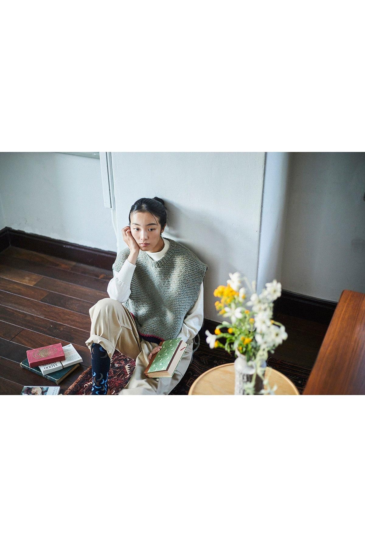 DARUMA × atelier naruse｜GEEK ~mong-mal~ hand knitted vest