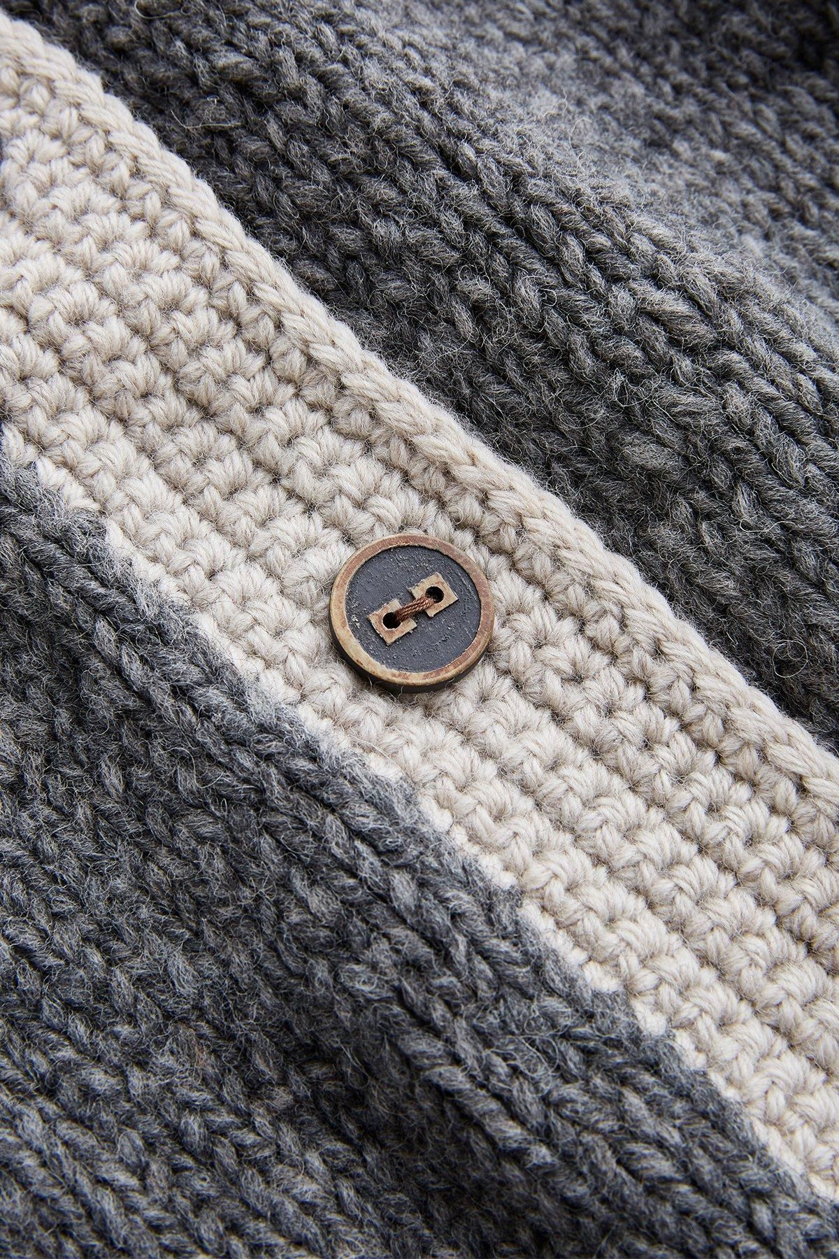 DARUMA × atelier naruse｜hand knitted roving outer cardigan ~bosco