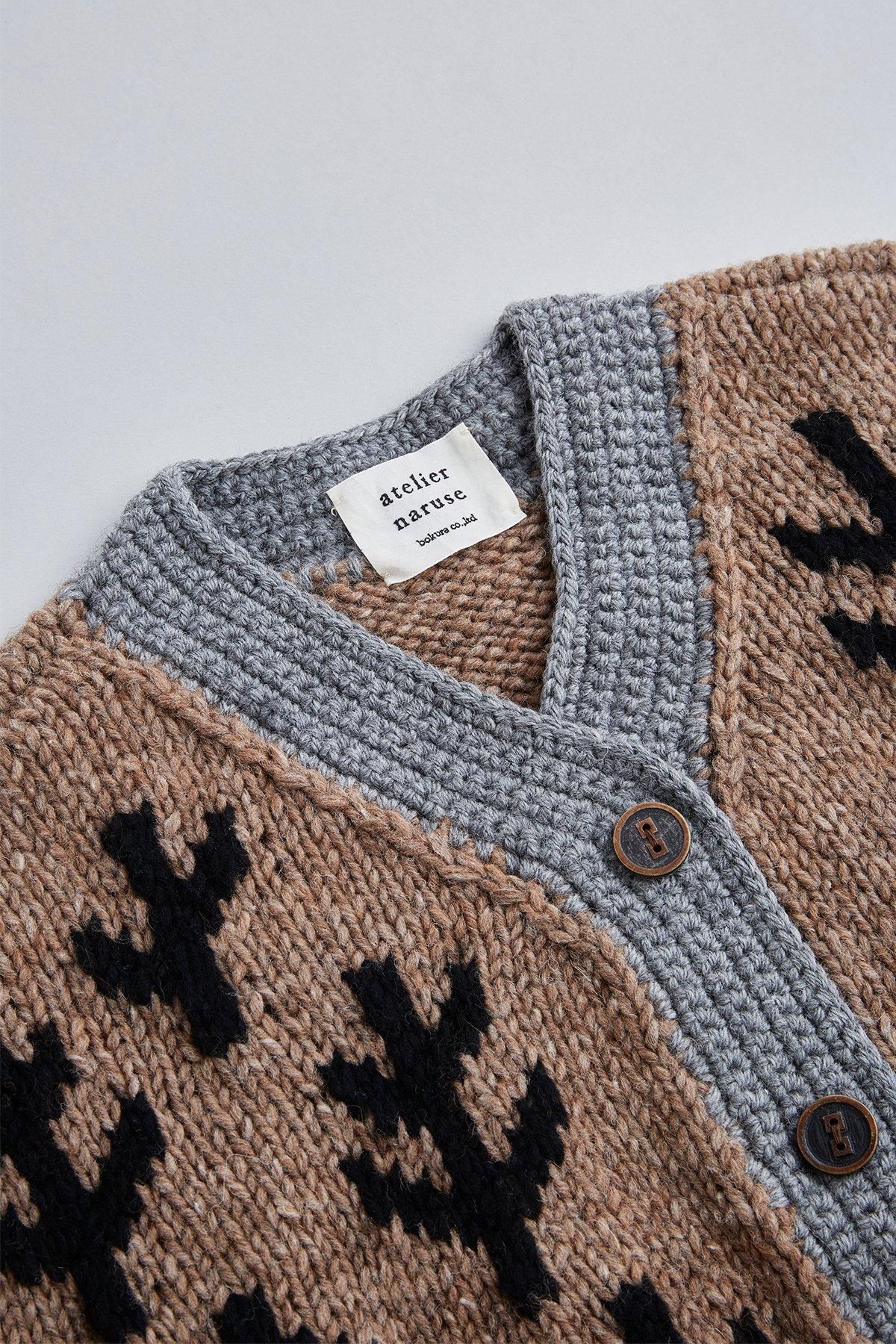 DARUMA × atelier naruse｜hand knitted roving outer cardigan