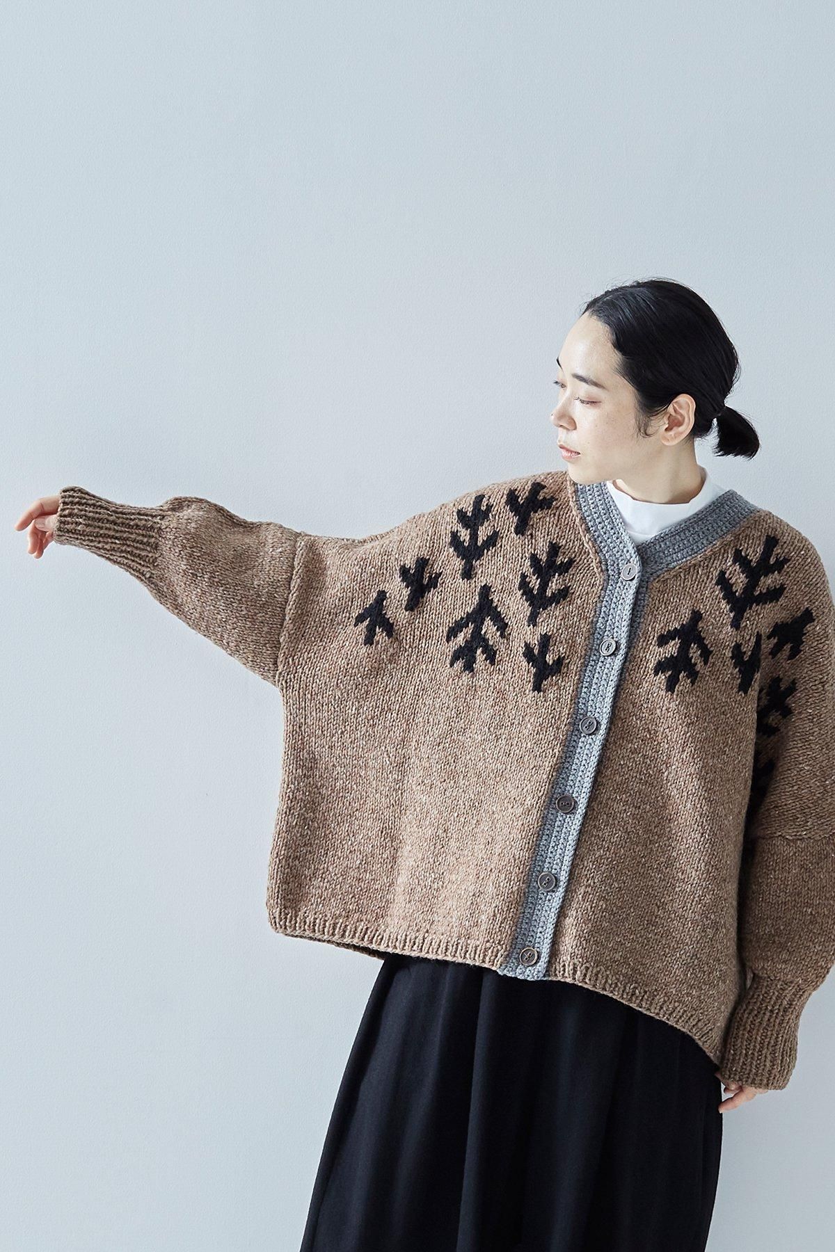 DARUMA × atelier naruse｜hand knitted roving outer cardigan
