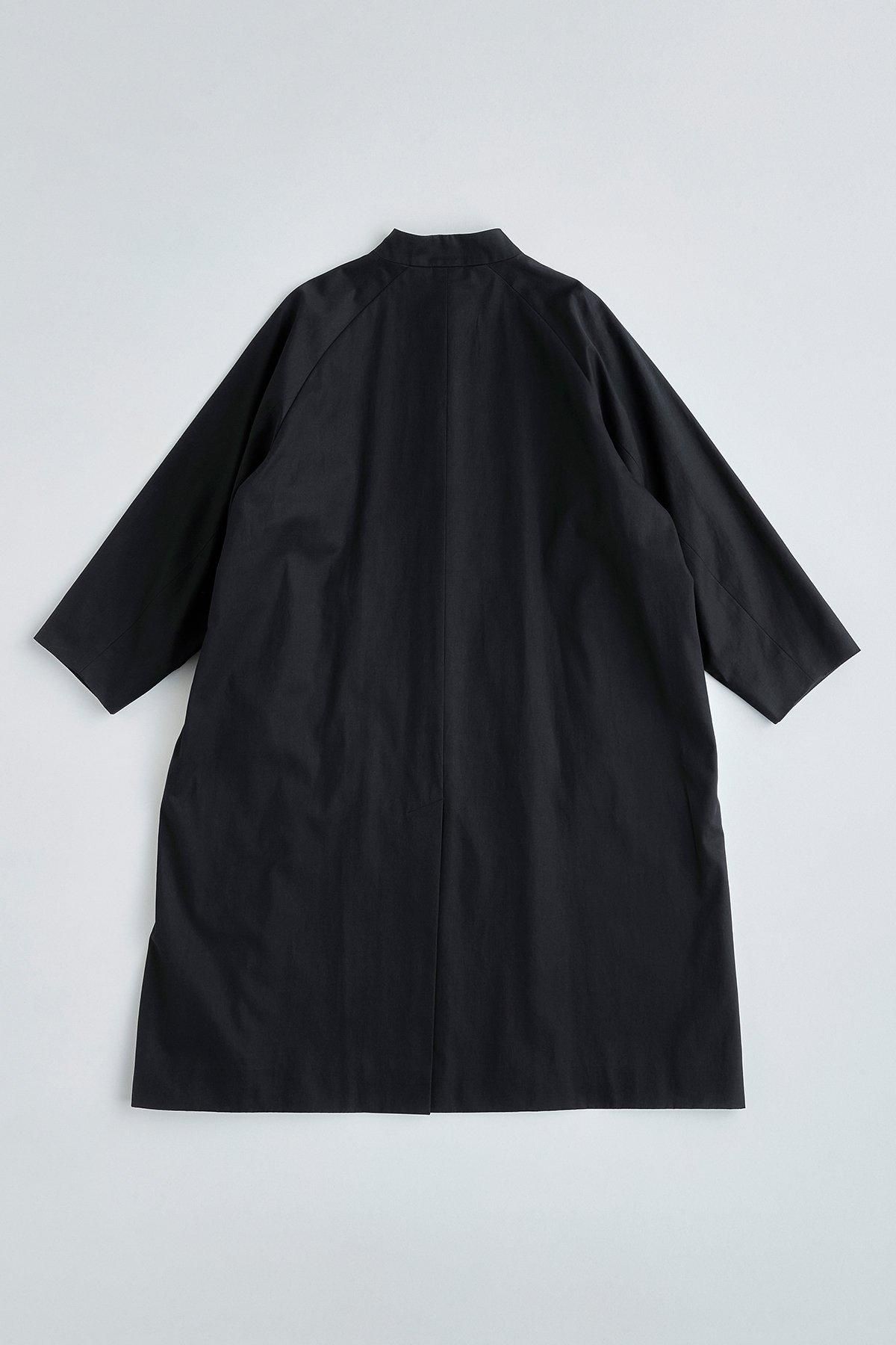 2026｜formal cotton stand collar coat / black - atelier naruse