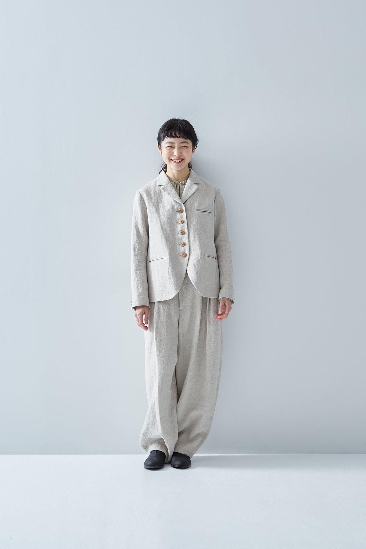 linen tailored jacket / beige｜InFormal series - atelier