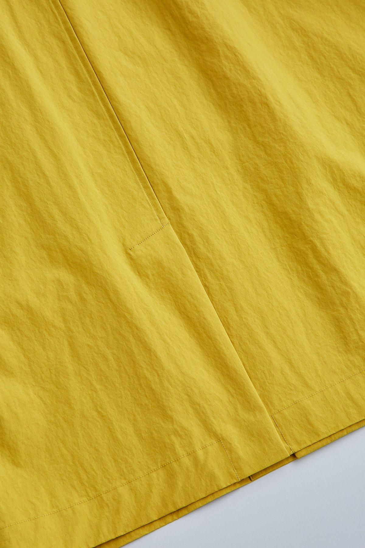 cotton nylon taffeta hooded coat / mustard - atelier naruse