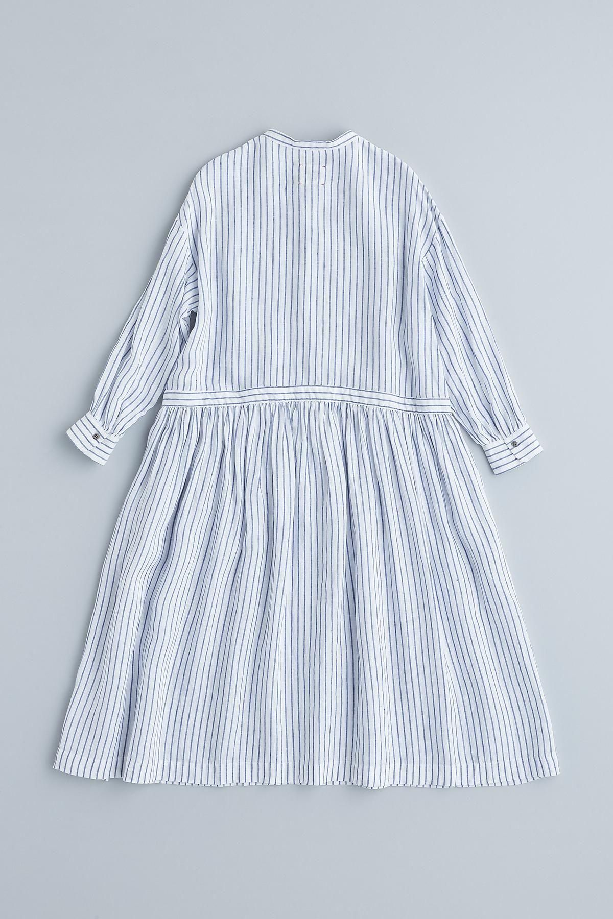 linen shirt one-piece / stripe - atelier naruse｜Online