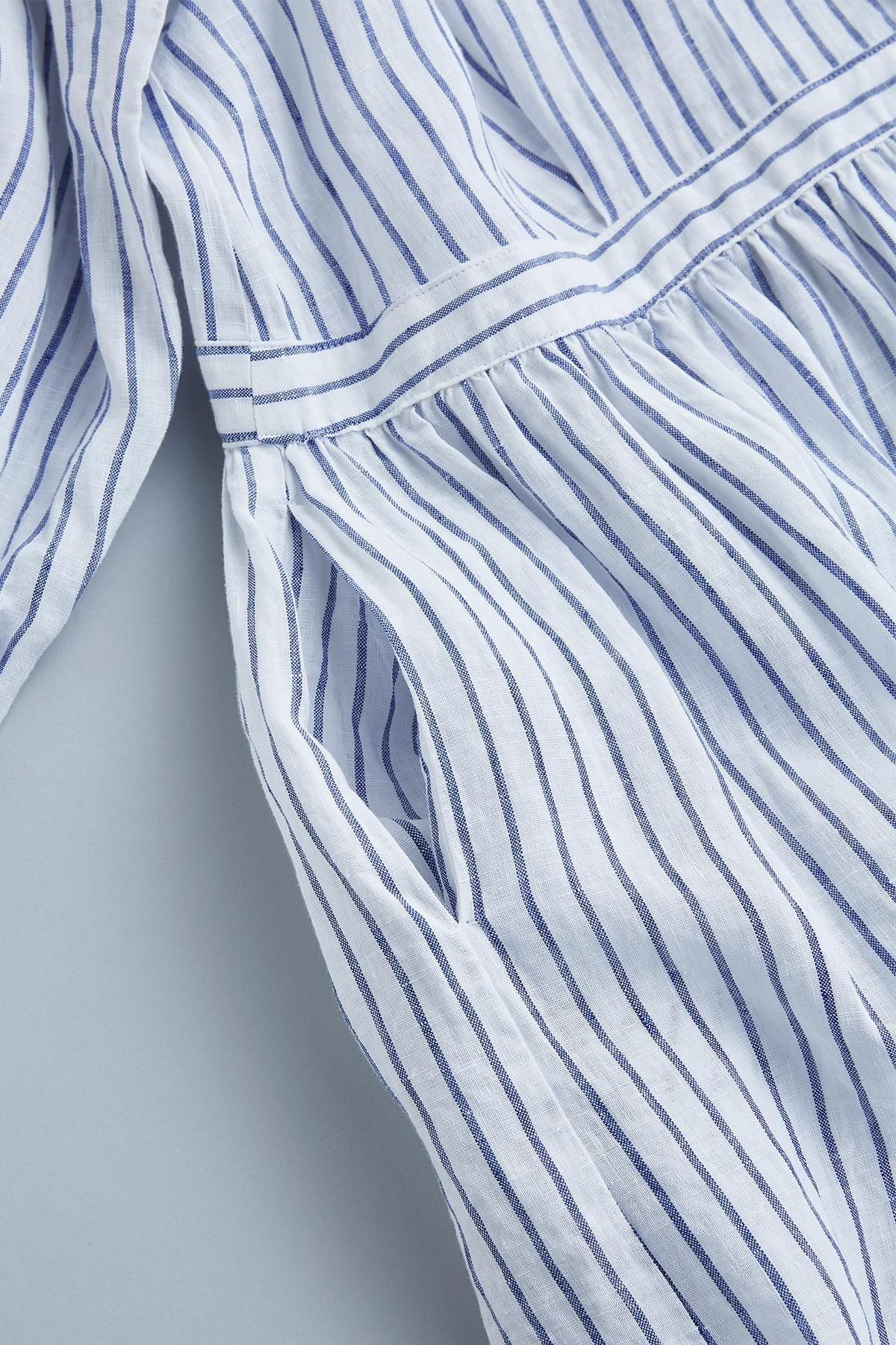 アトリエナルセ　リネンシャツワンピース　stripe linen shirt one-piece / stripe - atelier naruse｜Online