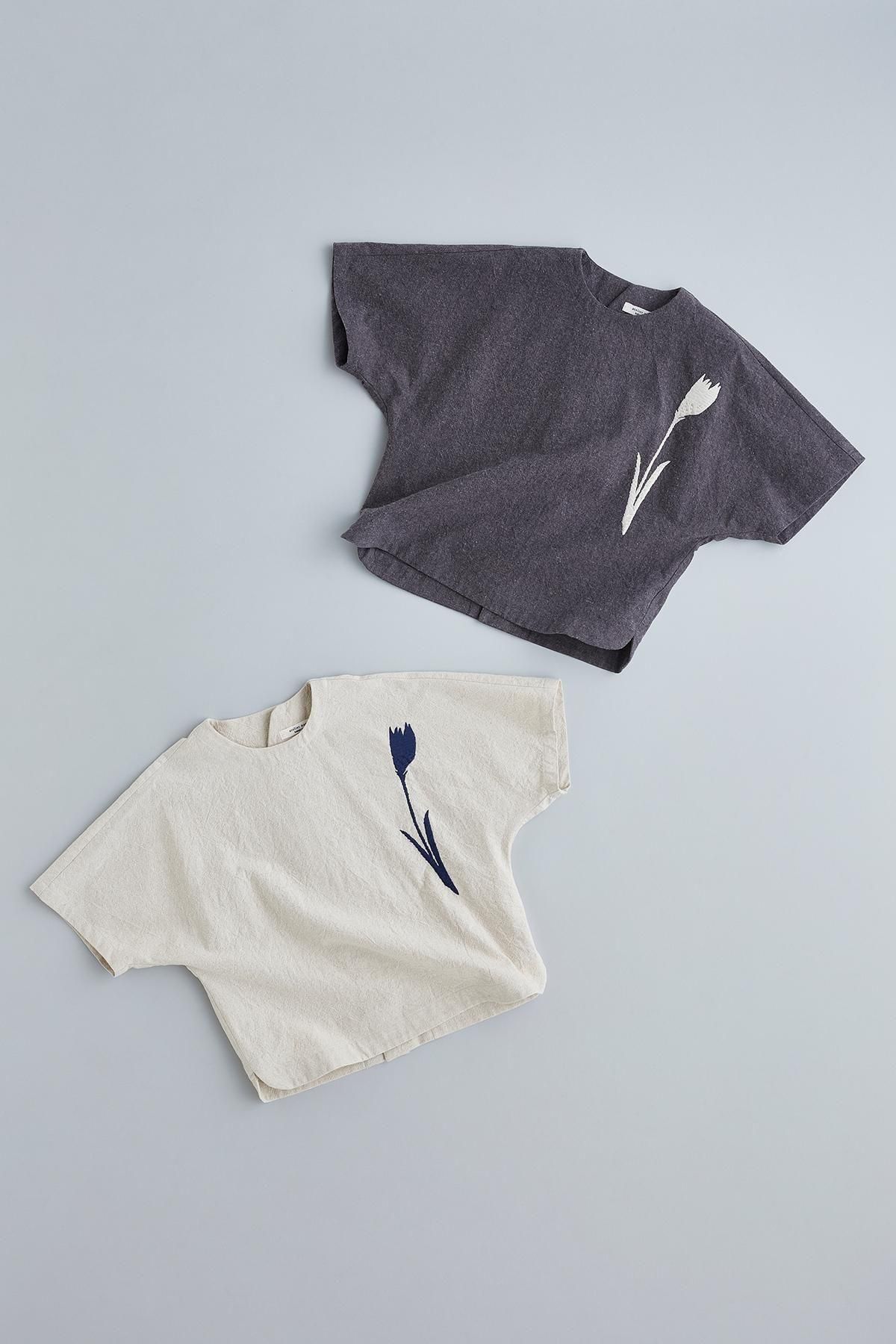cotton linen smock blouse ～ tulip ～ - atelier naruse