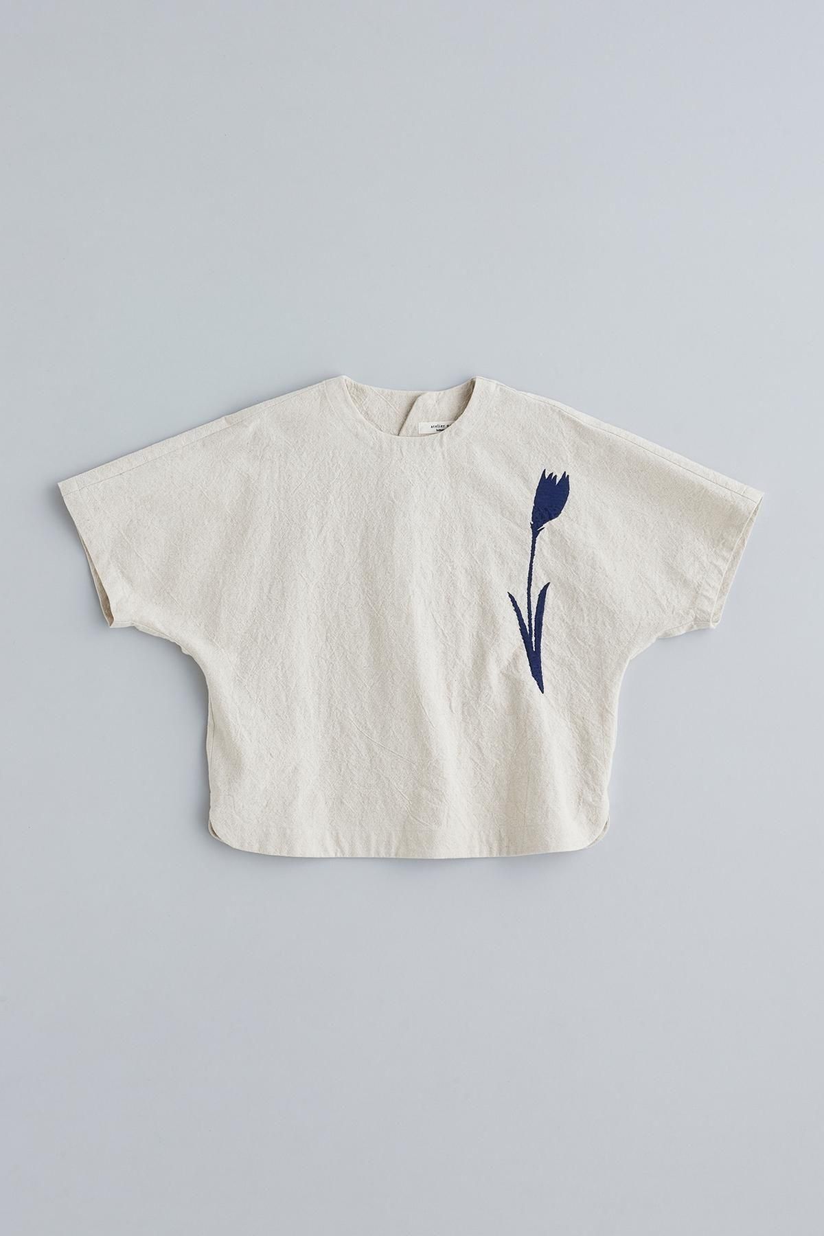 cotton linen smock blouse ～ tulip ～ - atelier naruse