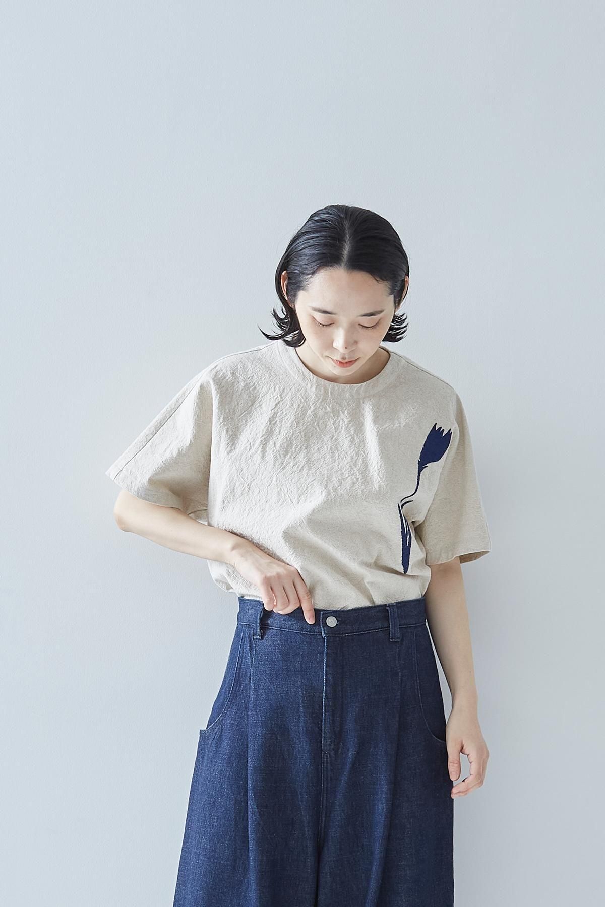 cotton linen smock blouse ～ tulip ～ - atelier naruse