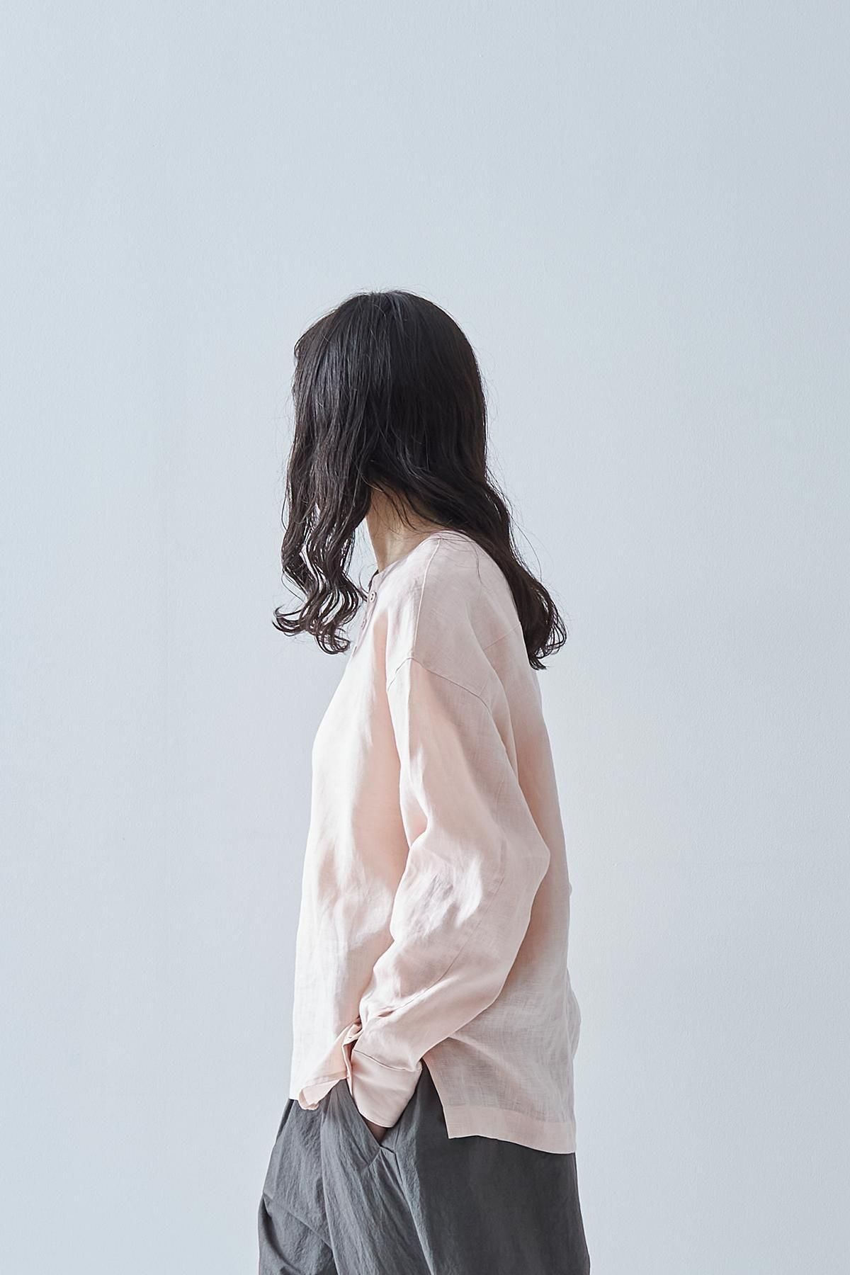 トップス atelier naruse smock blouse / moku-gray トップス atelier naruse smock blouse / moku-gray atelier