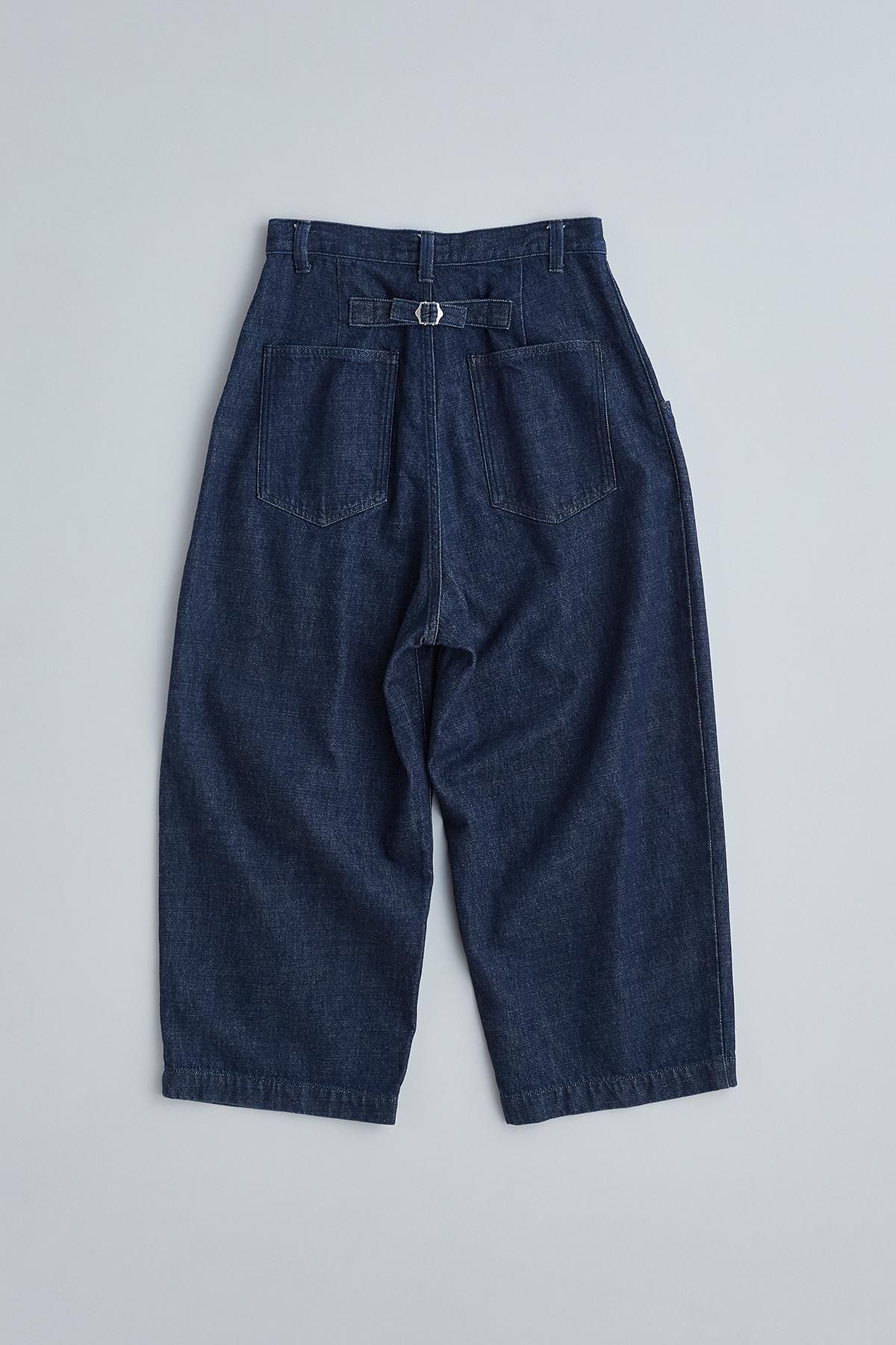 【25SS訳あり試着のみ】アトリエナルセ　コットンデニムタックパンツ　サイズ1 cotton denim tuck pants - atelier naruse｜Online store｜the an