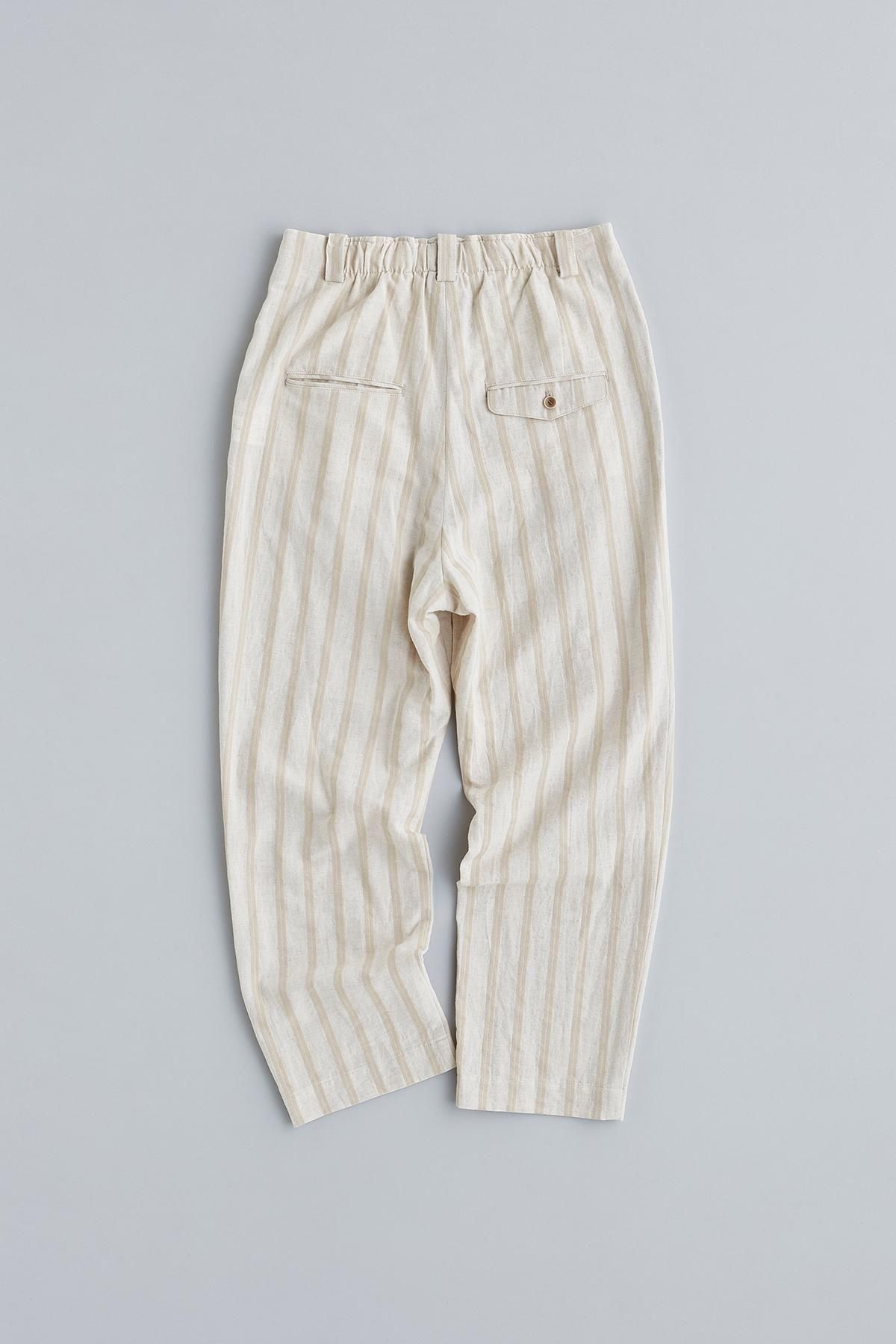 アトリエナルセcotton linen gaucho pants ～stripe cotton linen gaucho pants ～stripe～ - atelier naruse