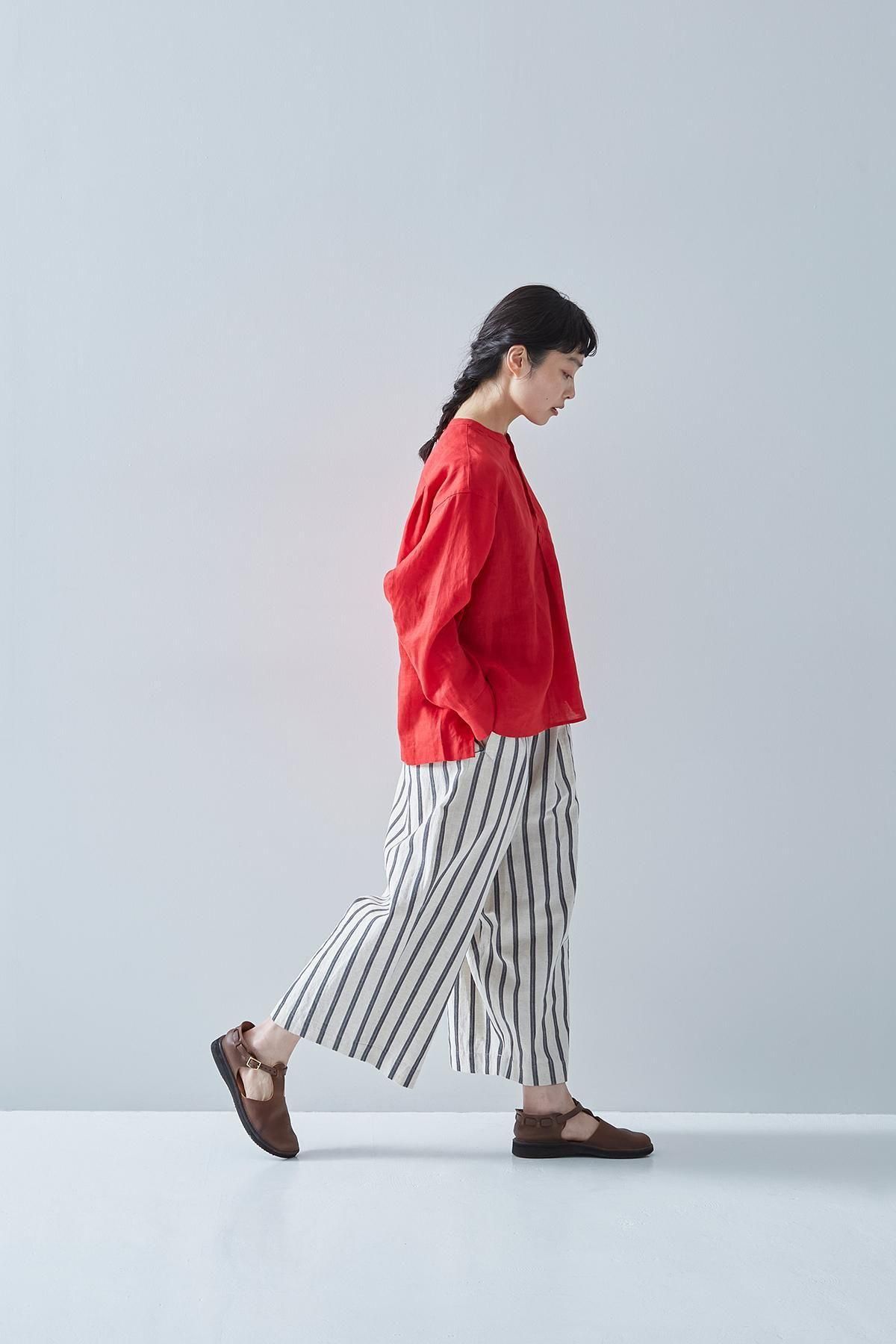アトリエナルセcotton linen gaucho pants ～stripe cotton linen gaucho pants ～stripe～ - atelier naruse