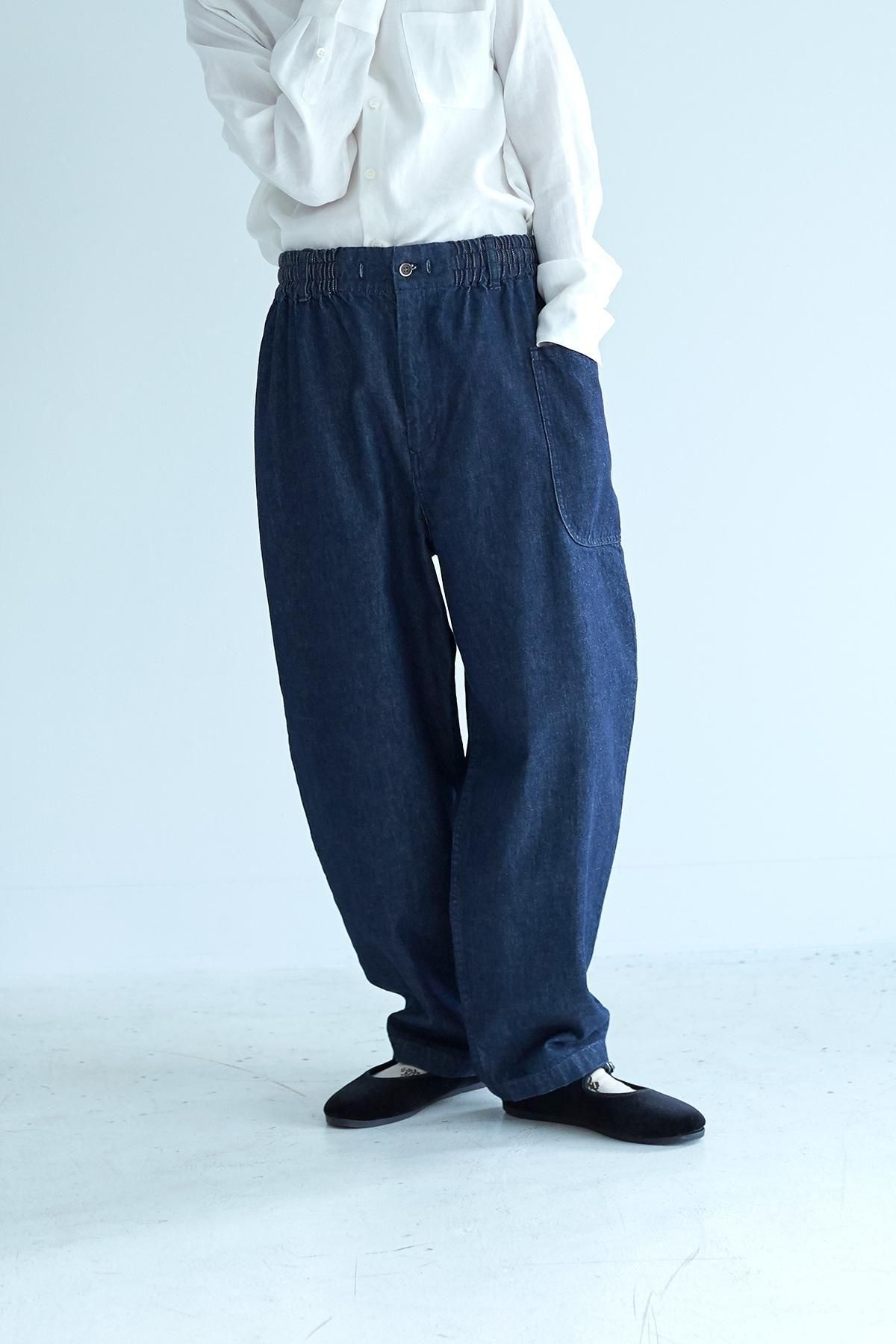 atelier naruse　denim balloon pants 40 cotton denim balloon pants / ダメージ加工ver. - atelier