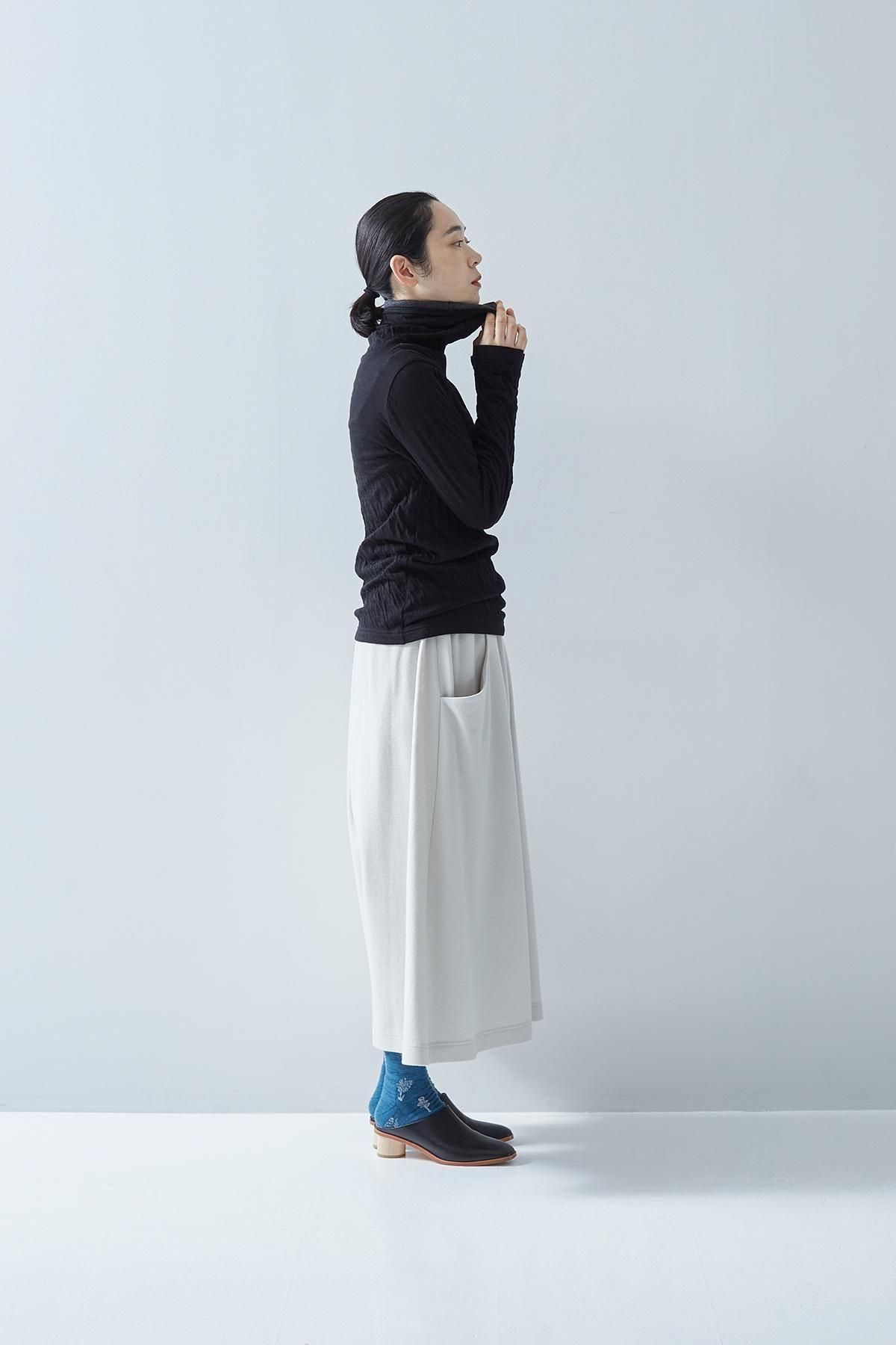 wool cotton turtle-neck cut&sewn - atelier naruse｜Online store
