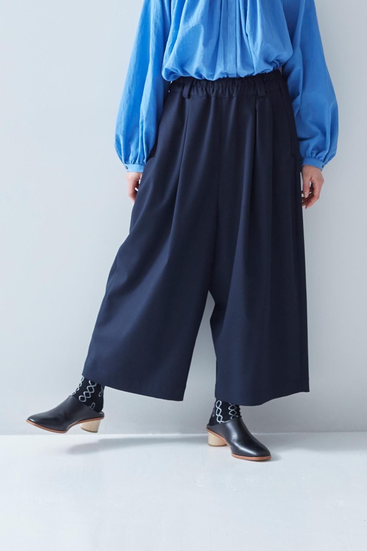 アトリエナルセ　今期ガウチョパンツ　ネイビー ECOARCH®️ gaucho pants - atelier naruse｜Online store｜the an
