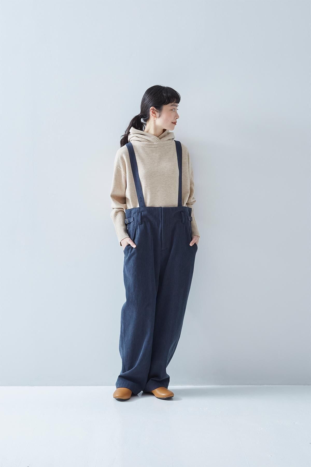 美品nest Robe コットンダンガリーサスペンダーパンツKINARI 美品nest Robe コットンダンガリーサスペンダーパンツKINARI 美