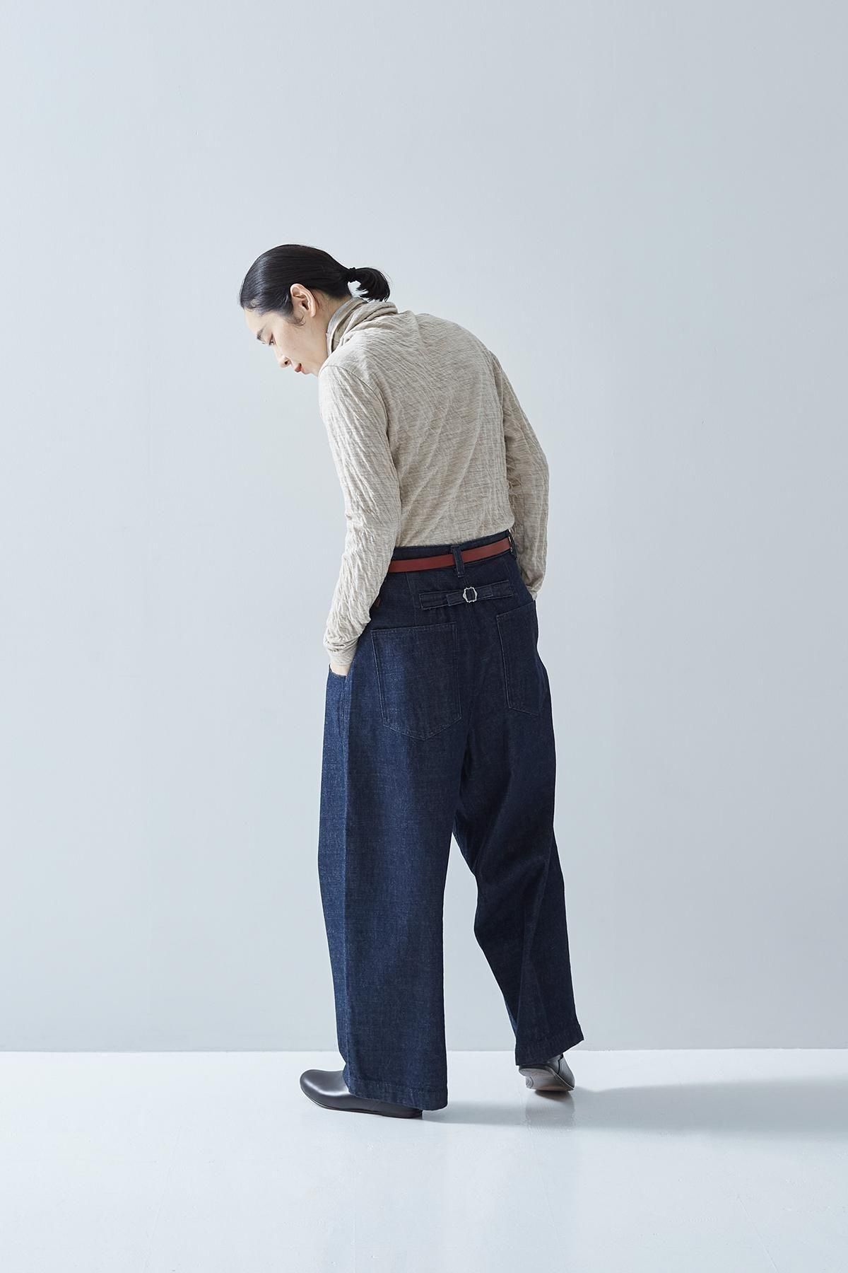 cotton denim tuck pants - atelier naruse｜Online store｜the an