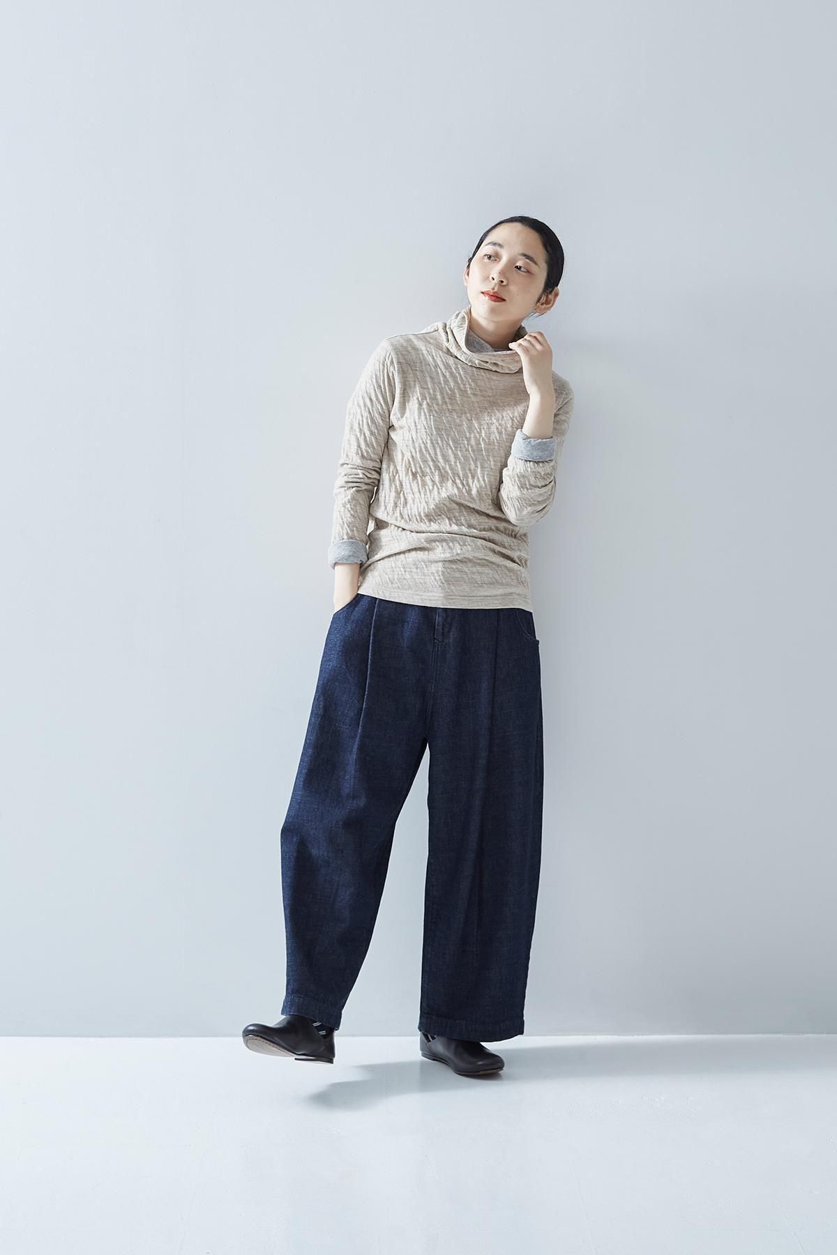 cotton denim tuck pants - atelier naruse｜Online store｜the an