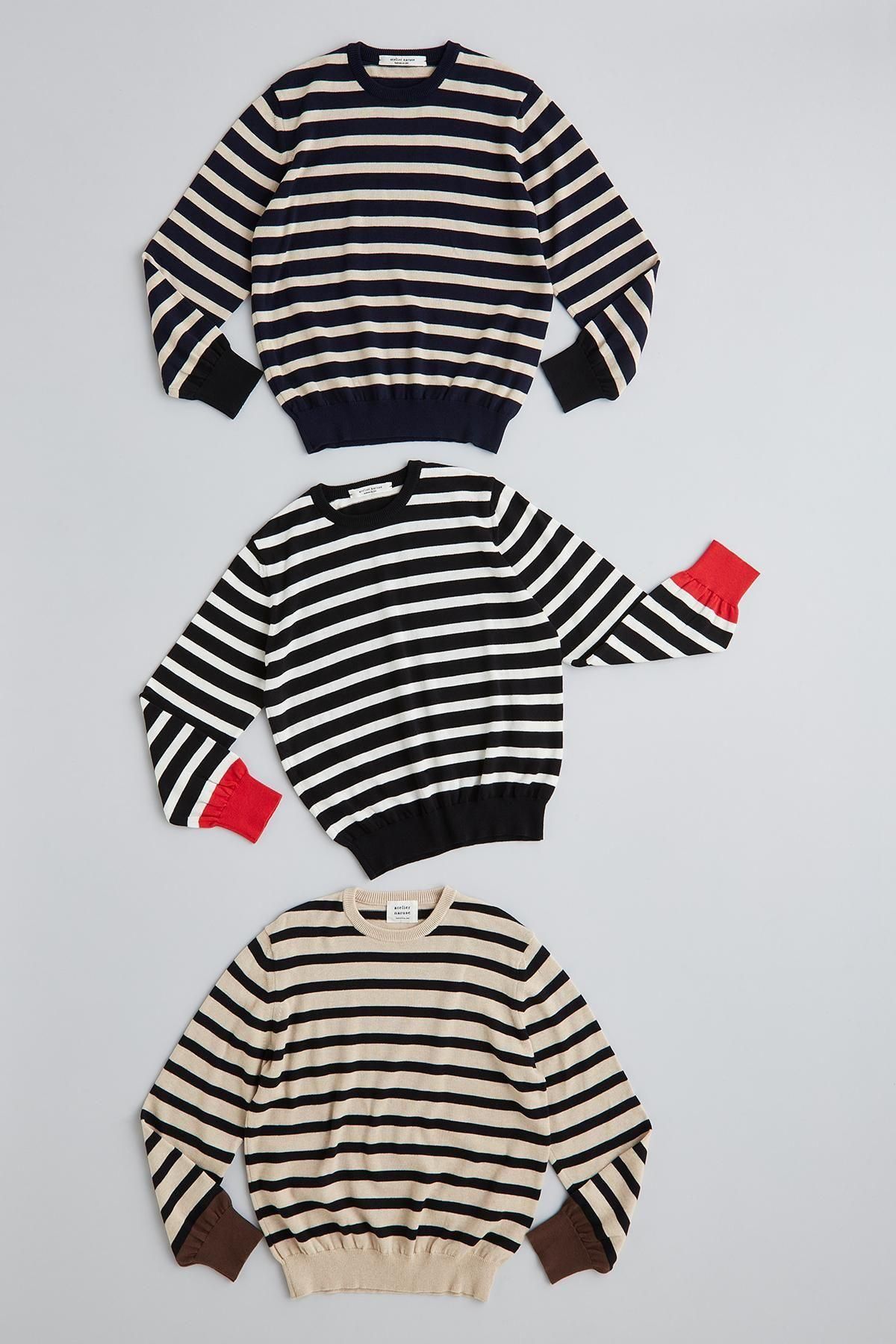 cotton wool border knit