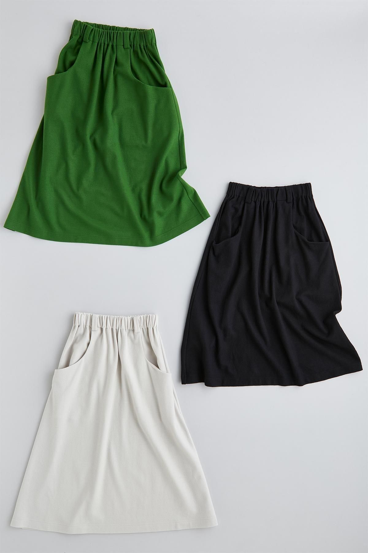 wool punch gather skirt