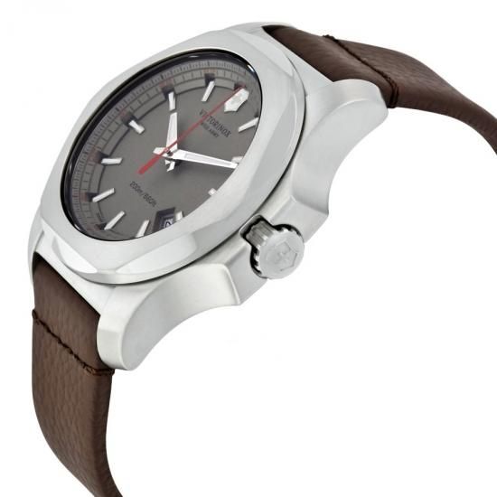 VICTORINOX 時計 グレー ステンレススチール レザー 241738