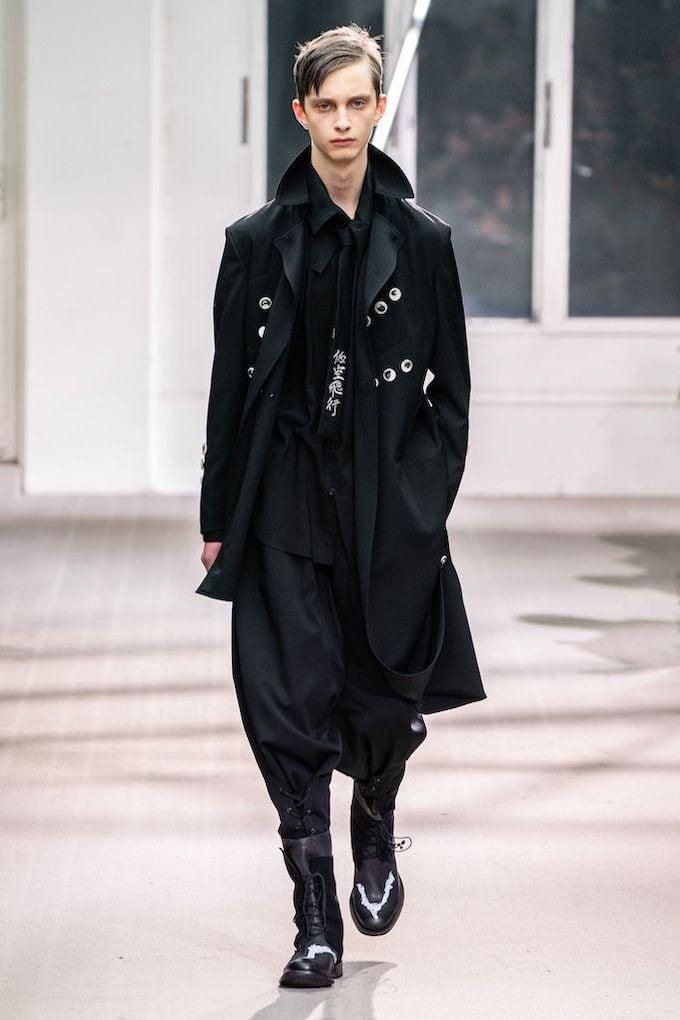 美品 19AW Yohji Yamamoto POUR HOMME "LOOK 26" ウールギャバ 前裾