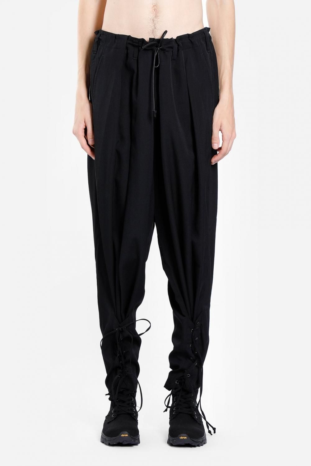 ワタリ34美品 Yohji Yamamoto 22SS リネンチェック パンツ