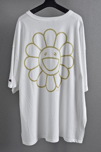 試着のみ美品 国内正規品 DOB & FLOWER TEE XXL  WHITE/Gold Takashi Murakami kaikaikiki 村上隆 ホワイト ゴールド Tシャツ