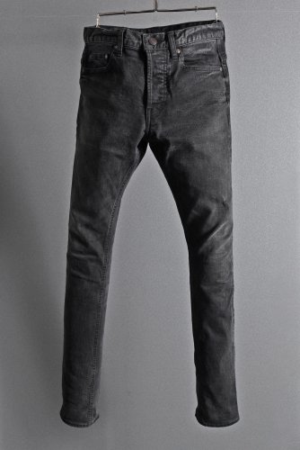  18AW  LOUNGE LIZARD HI POWER STRETCH TAPERED DENIM 2 BLACK